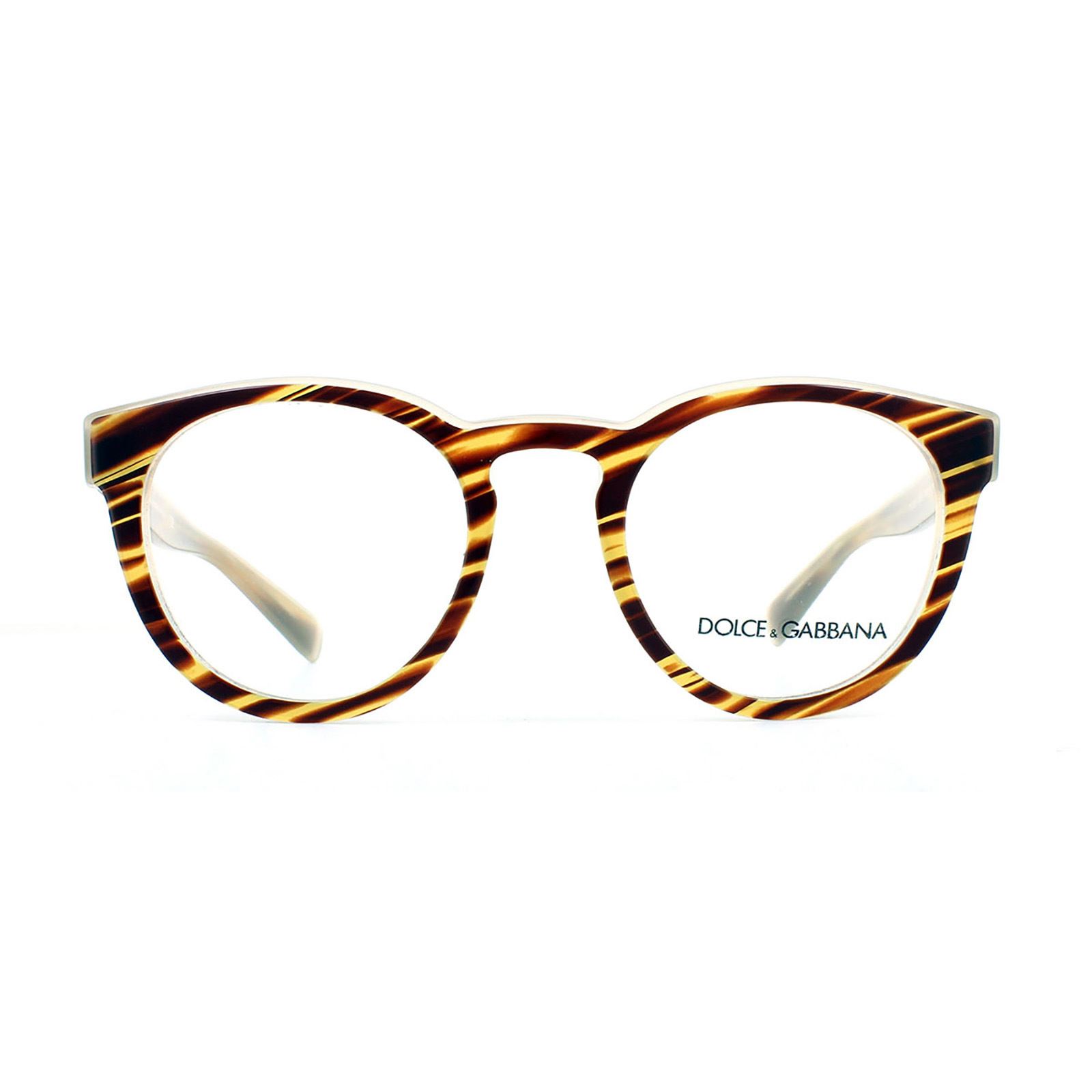 Dolce & Gabbana Mens and Glasses Frames 3251 3052 Striped Honey Men 49mm - Brown - One Size