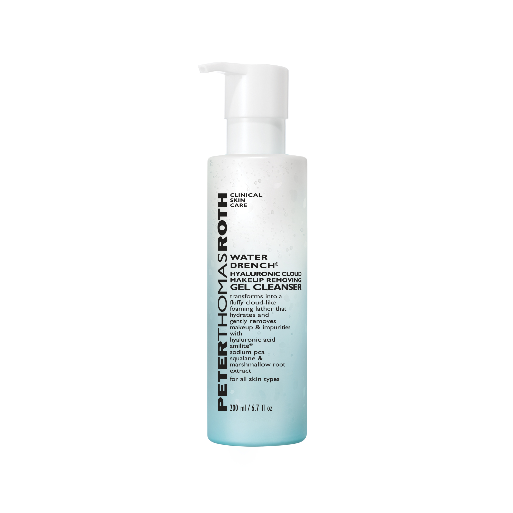 Peter Thomas Roth Unisex Water Drench Hyaluronic Cloud Makeup Removing Gel Cleanser 200ml - NA - One Size