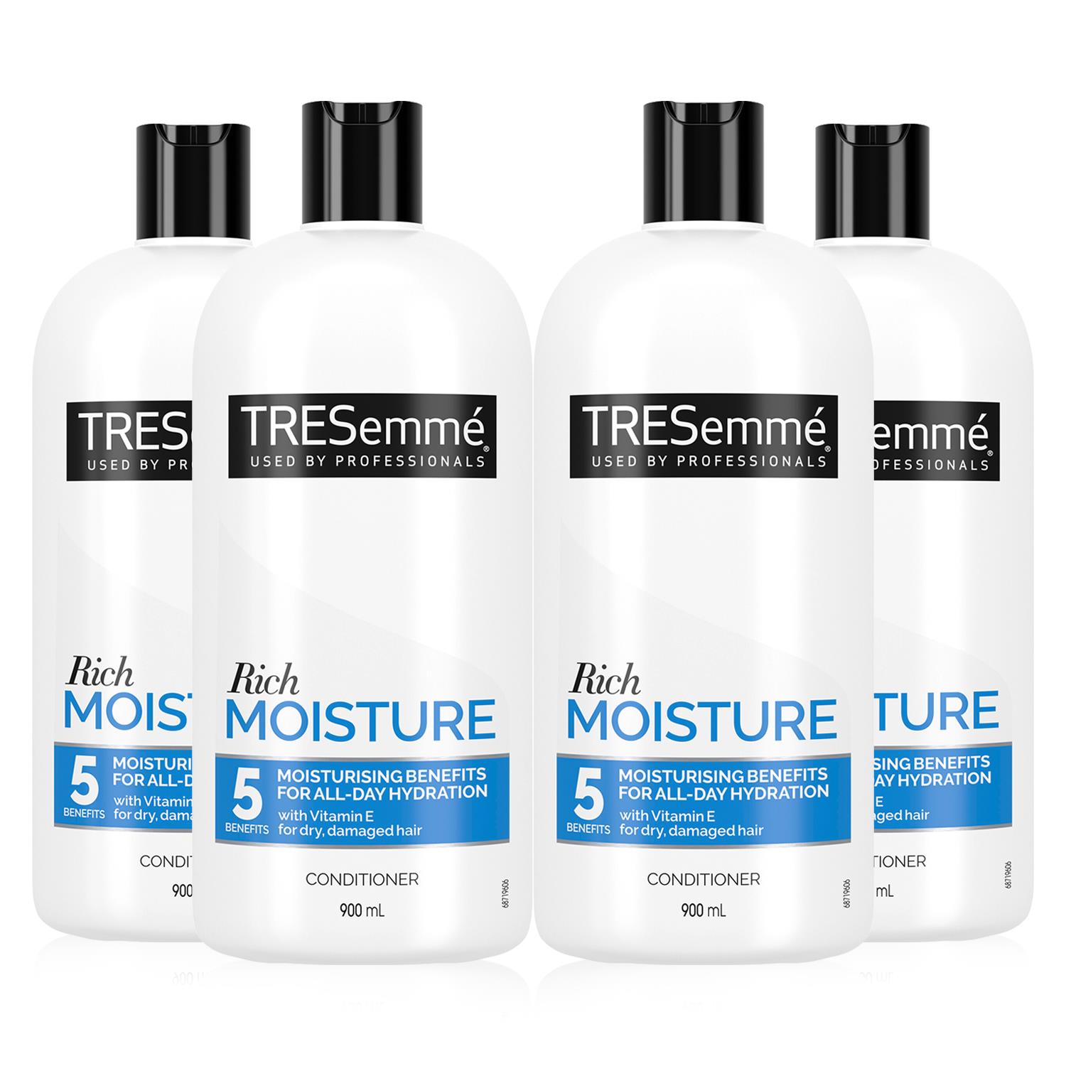 Tresemme Womens Moisture Rich Conditioner Created for Daily Use, 4x 900ml - NA - One Size