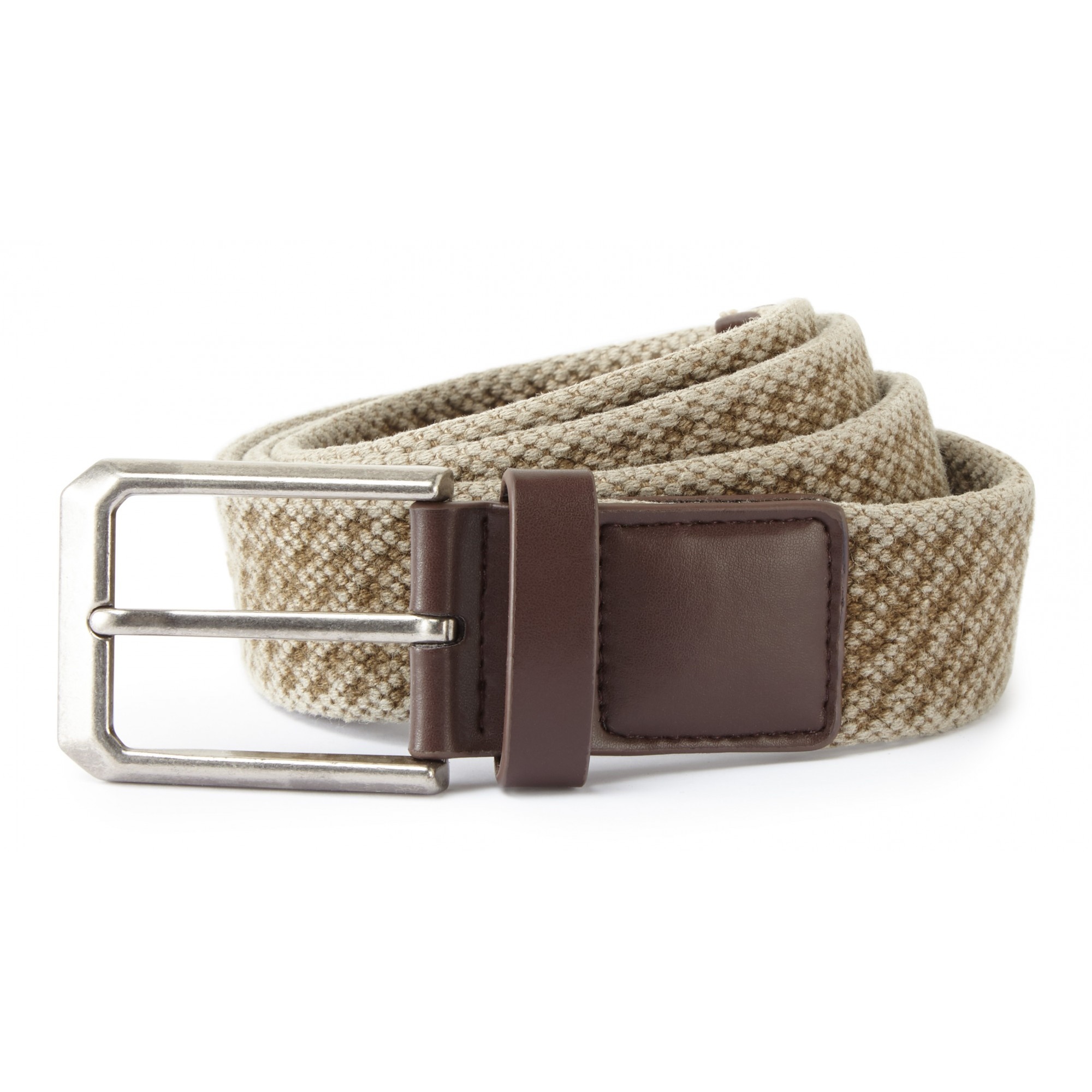 Asquith & Fox Mens Vintage Wash Canvas Belt (Khaki) Cotton - Size Large