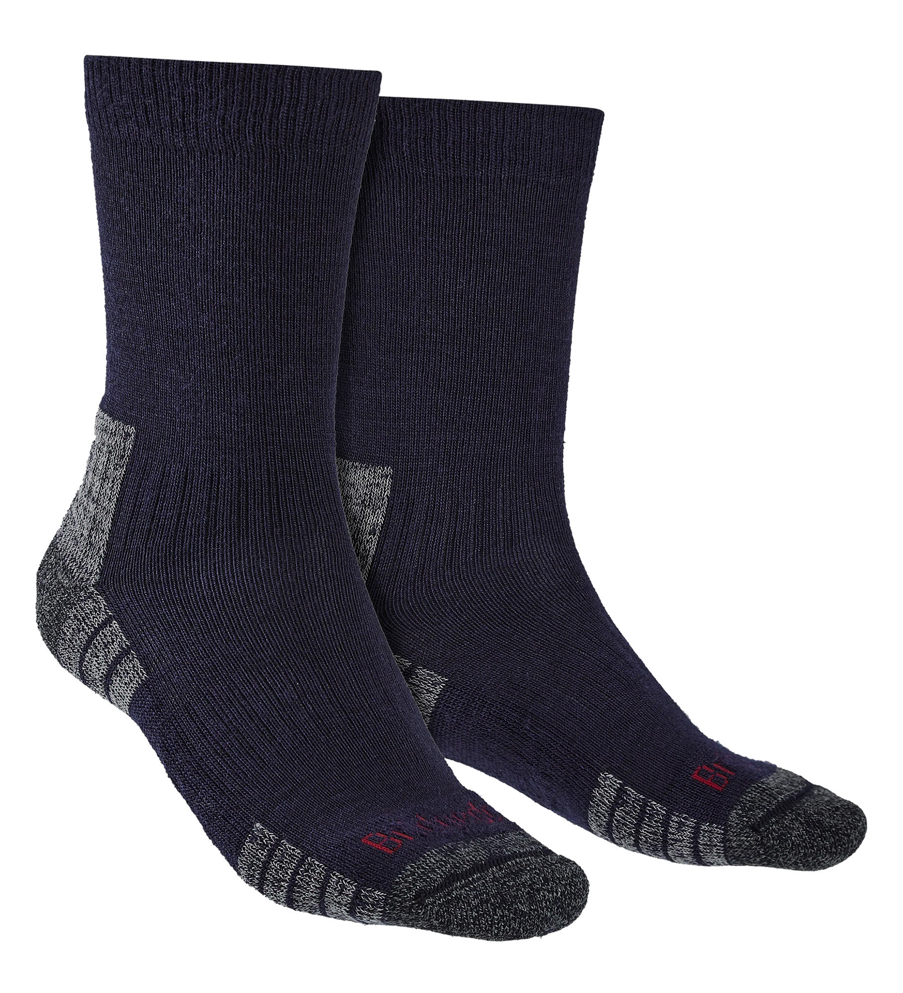 Bridgedale - Mens Hiking Lightweight Merino Socks - Navy / Grey Merino Wool - Size UK 9-11