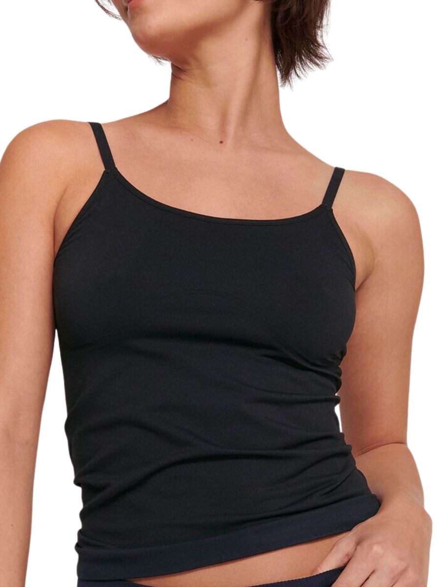 Sloggi Womens EVER Infused Aloe Camisole Vest - Black Polyamide - Size X-Small