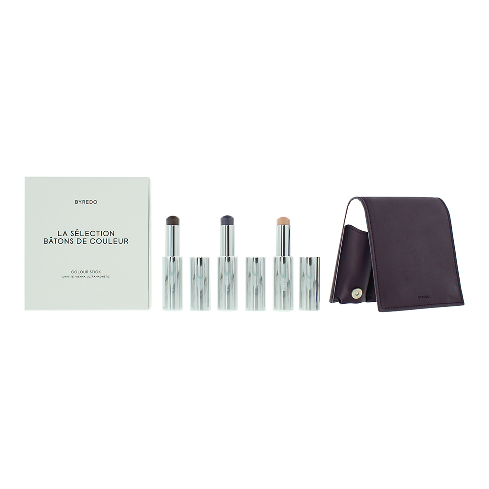 Byredo Womens Colour Stick Set 3 x 9g with Leather Pouch Plum - Dravite, Vienna + Ultramagnetic - One Size