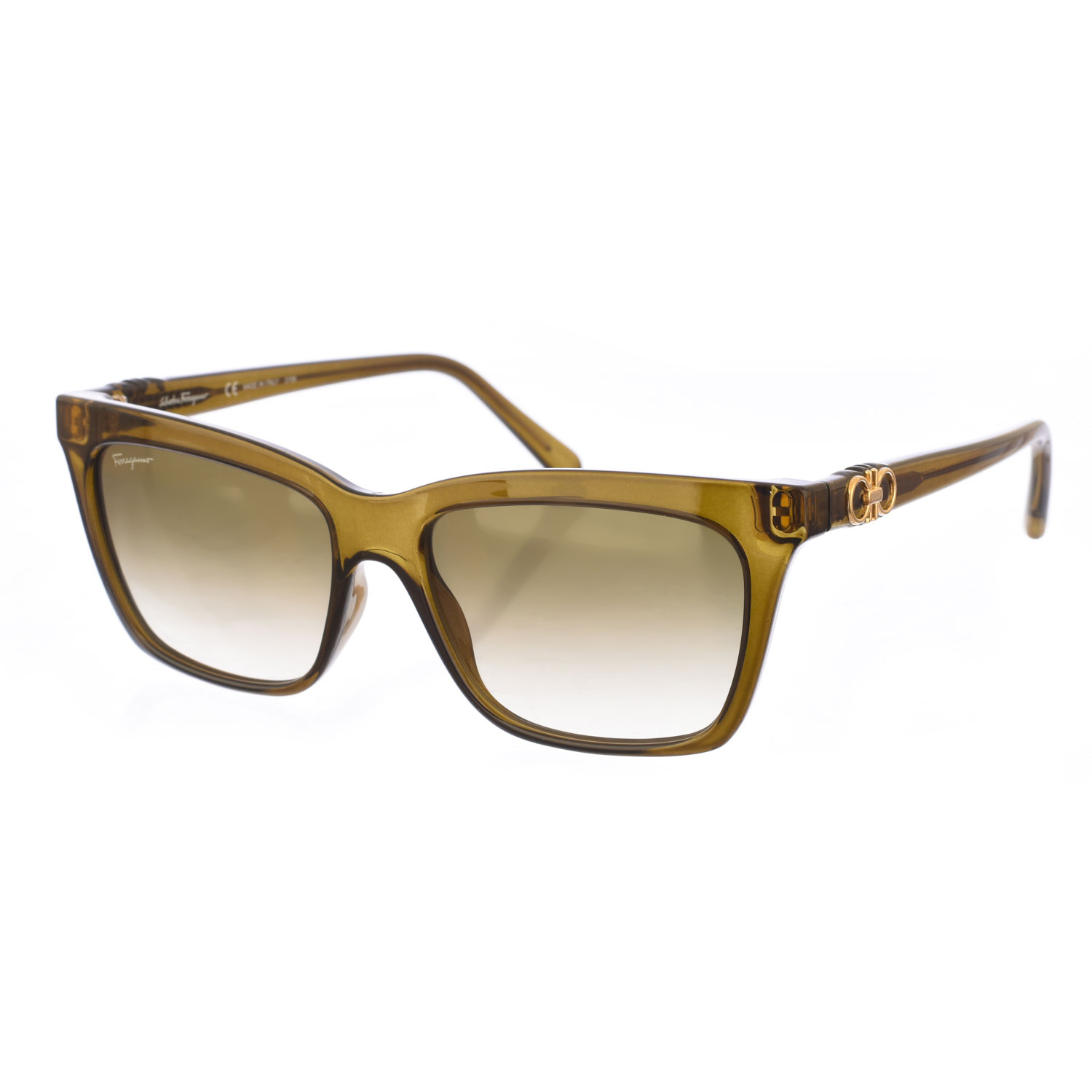 Salvatore Ferragamo Womens Square shaped acetate sunglasses SF1027S women - Green - One Size