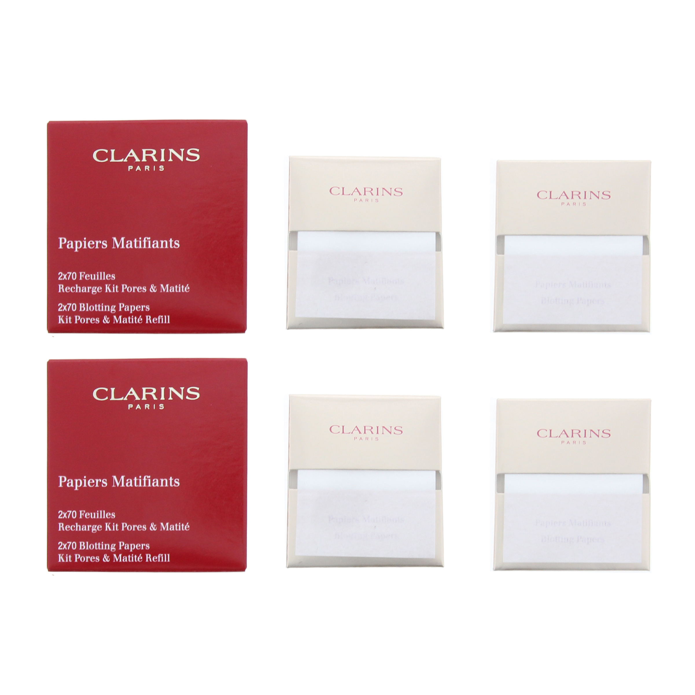 Clarins Womens Kit Pores & Matite Refill Blotting Papers 2 x 70pcs x 2 - NA - One Size