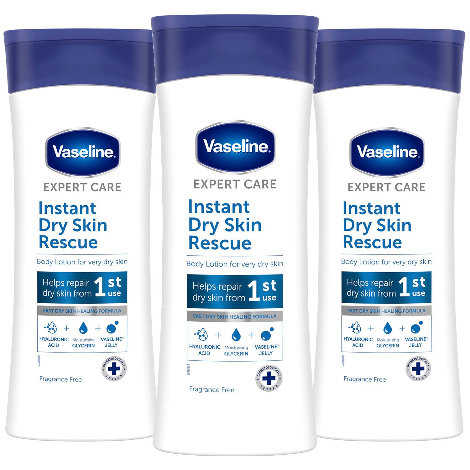 Vaseline Womens Expert Care Instant Dry Skin Rescue Body Lotion For Dry 400ml,3pk - NA - One Size