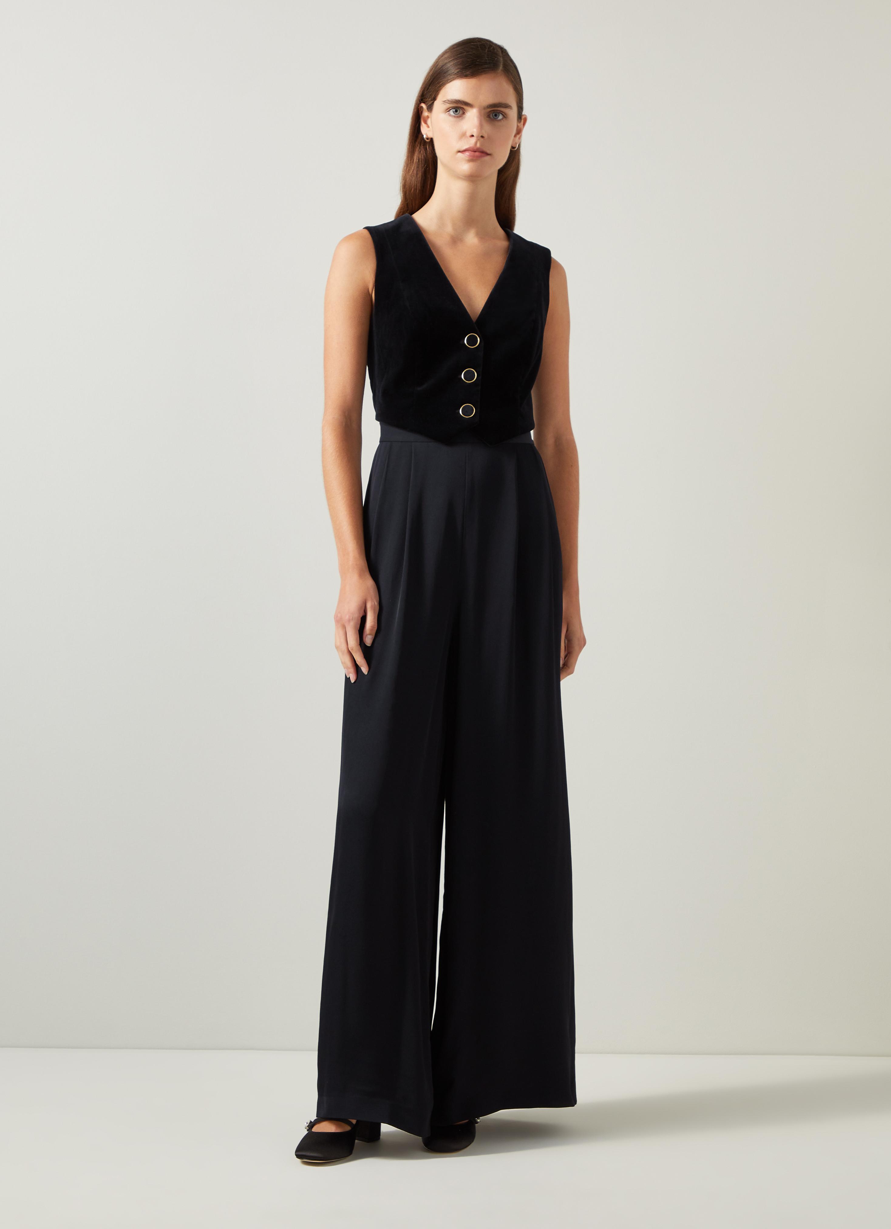 LK Bennett Womens Carine Jumpsuits, Black - Size 20 UK