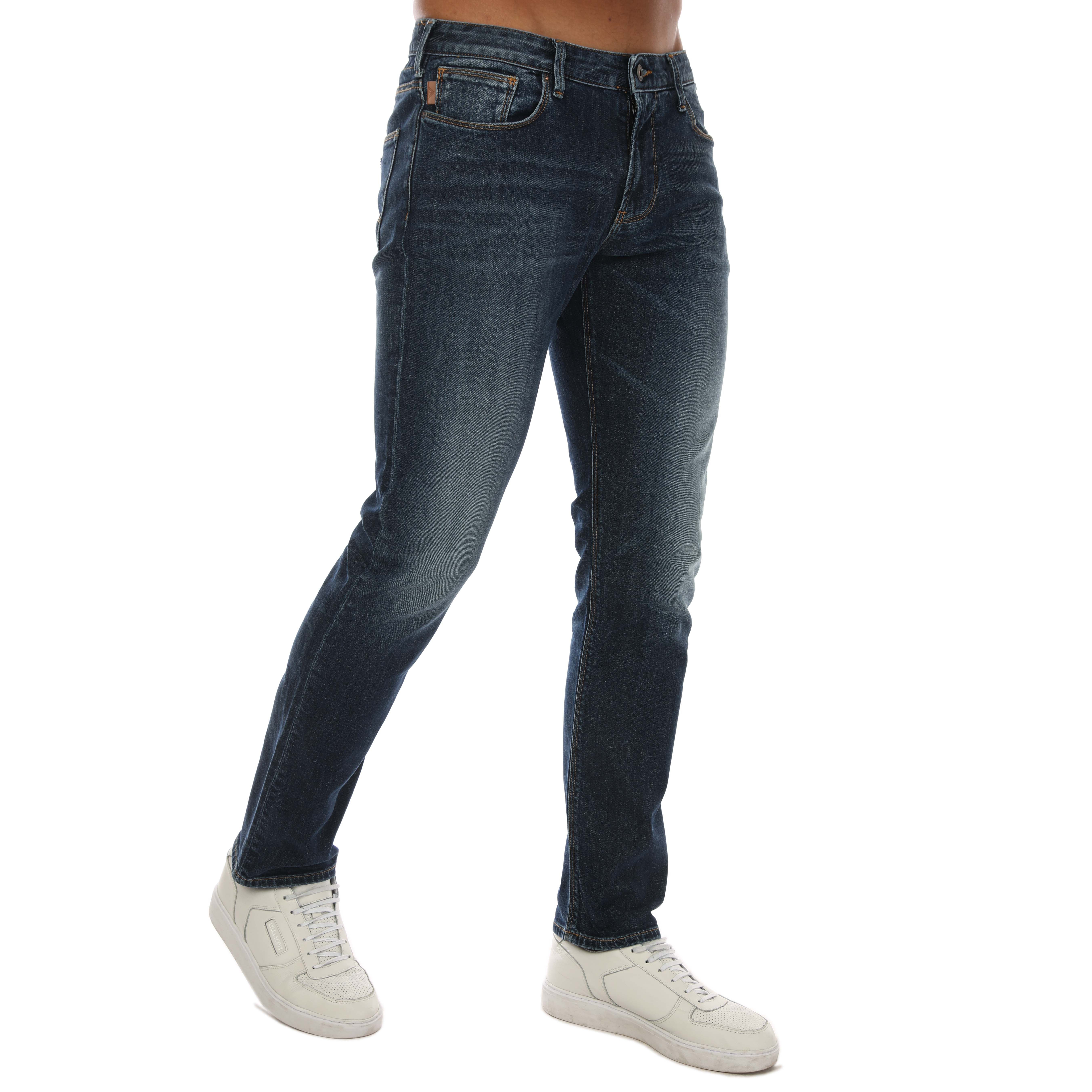 Emporio Armani Mens J06 Slim Fit Jeans in Denim - Blue material_denim - Size 30W/34L