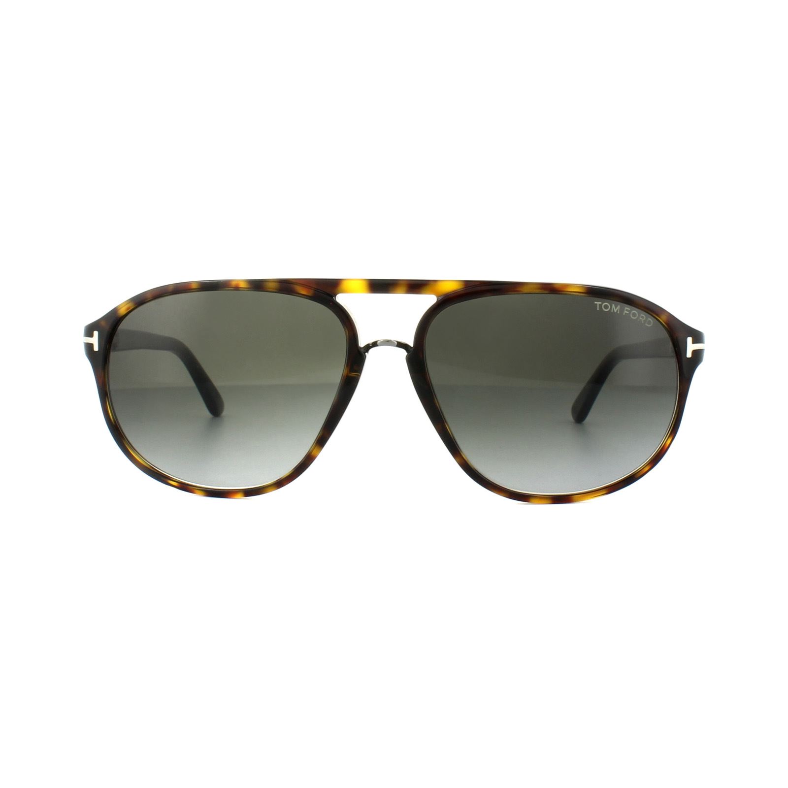 Tom Ford Unisex Sunglasses 0447 Jacob 52B Dark Havana Smoke Grey Gradient - Brown - One Size