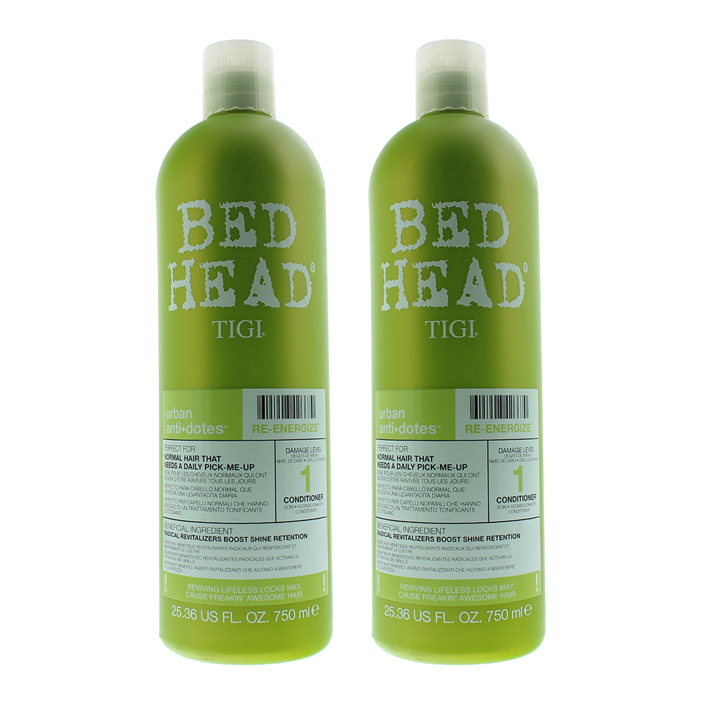 Tigi Womens Bed Head Urban Antidotes Re-Energize Conditioner 750ml x 2 - NA - One Size