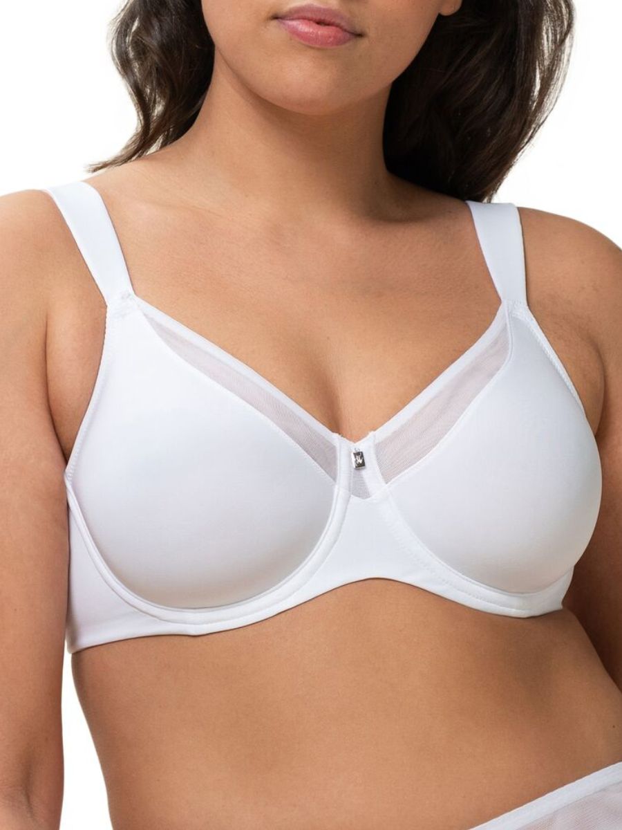 Triumph Womens True Shape Sensation High Apex Bra - White Polyamide - Size 42E