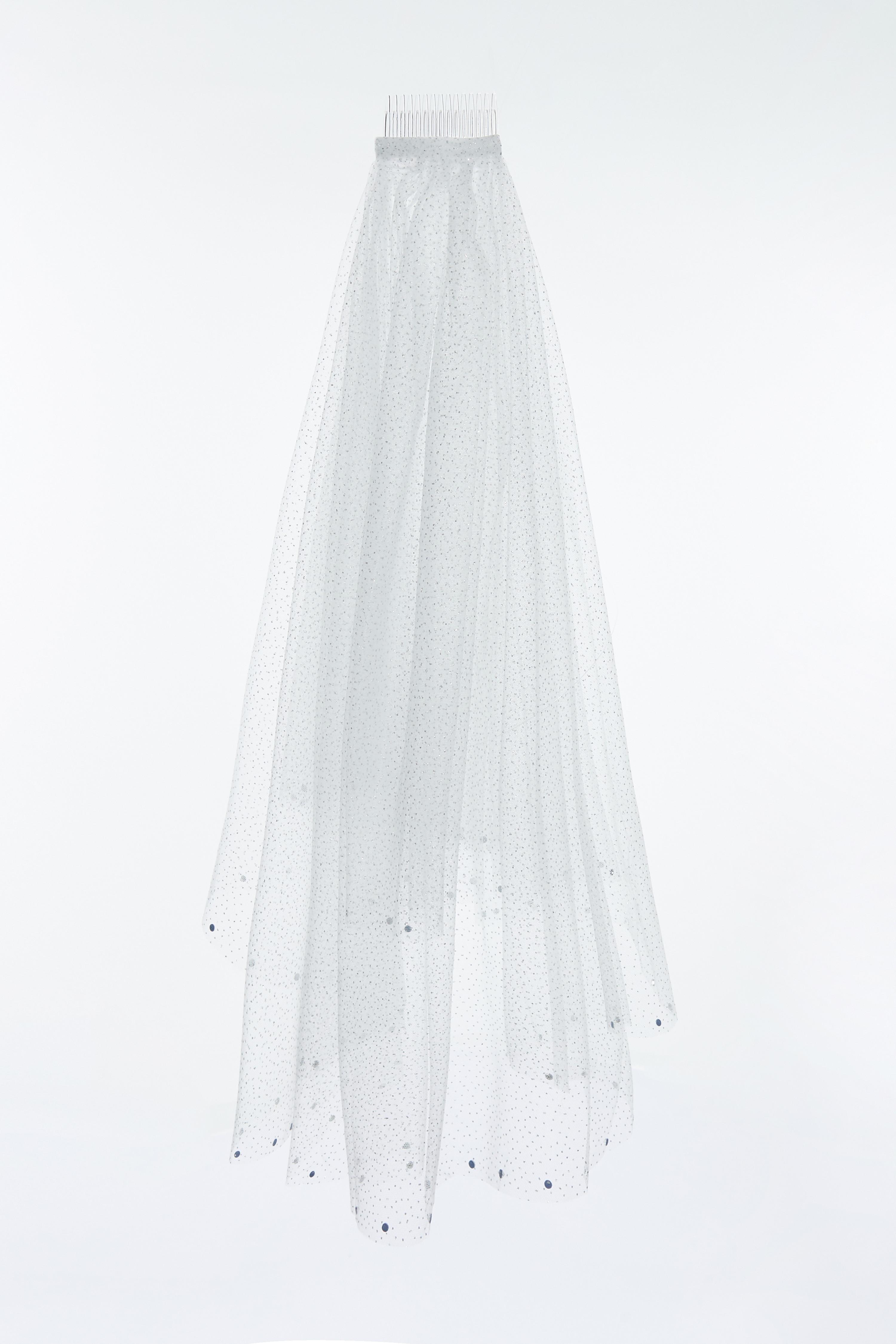 Quiz Womens Bridal White Diamante Tiered Veil - One Size