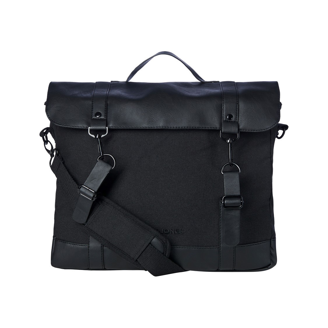 Jack & Jones Mens Handtas Jacjonas Briefcase Black material_cotton - One Size