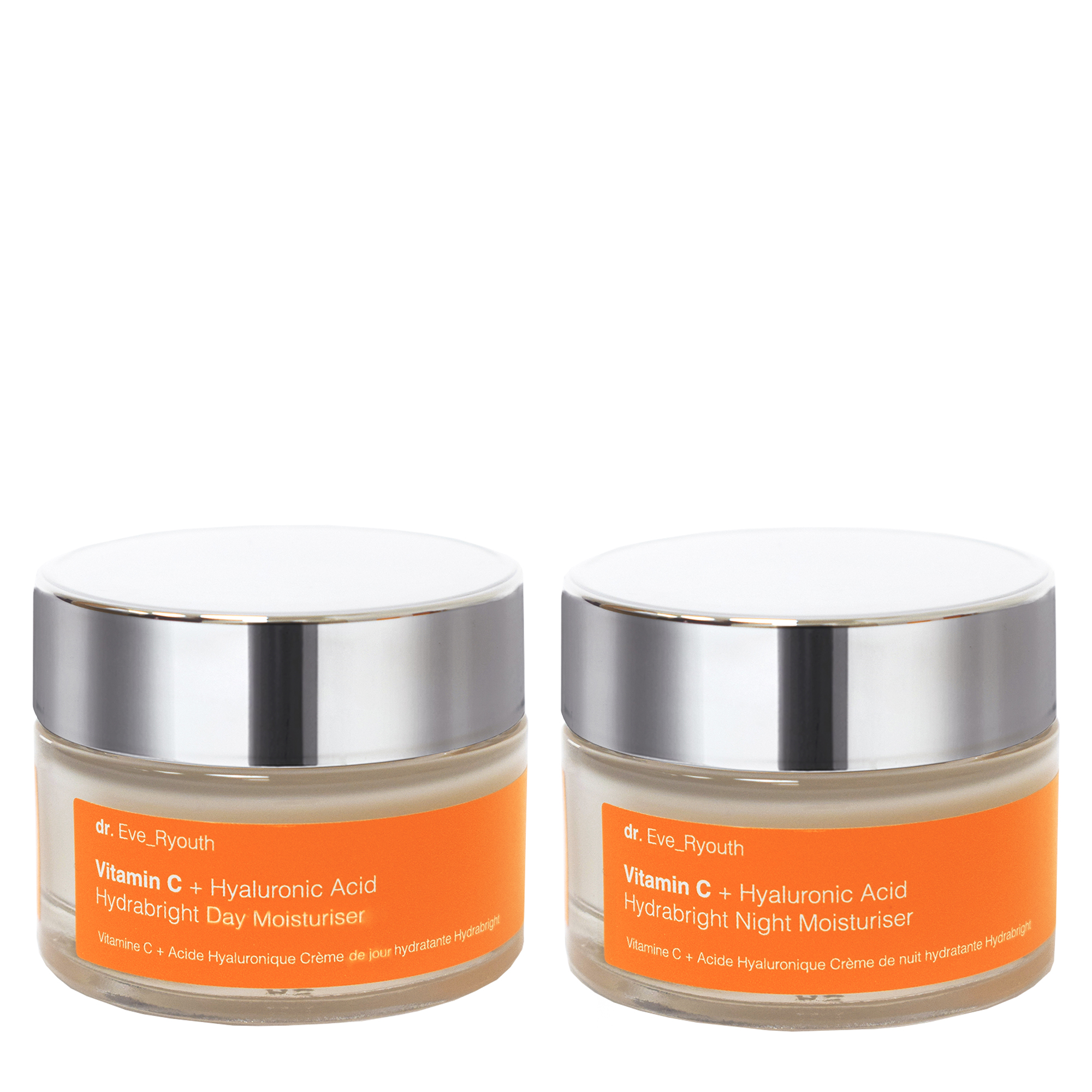 Dr. Eve_Ryouth Unisex Vitamin C + Hyaluronic Acid Hydrabright Day Moisturiser 50ml & VitaminC+ Acid Hydrabright Night - NA - One Size