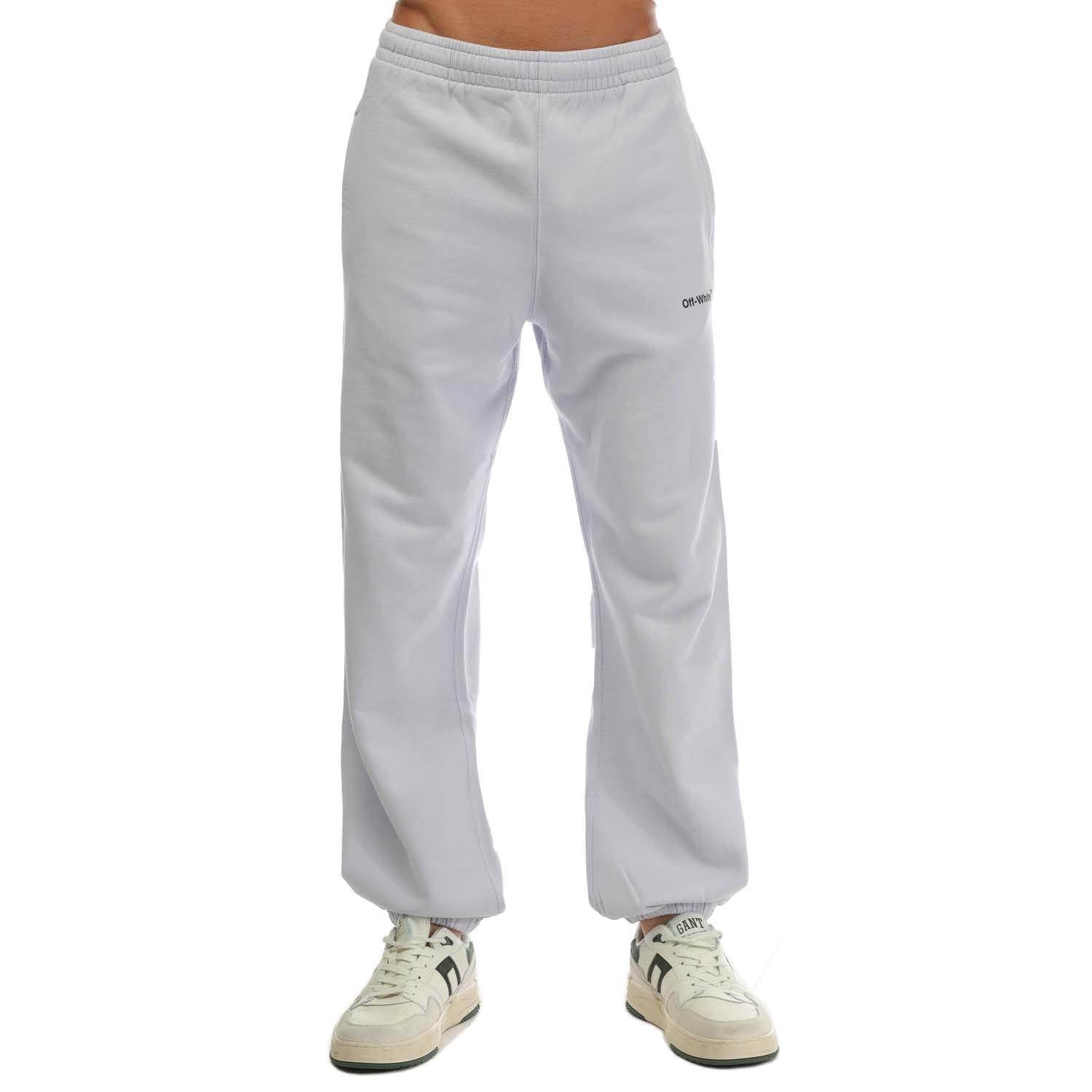 Off-White Mens Off White Caravaggio Diagonal Slim Sweatpants in Lilac material_cotton - Size X-Small