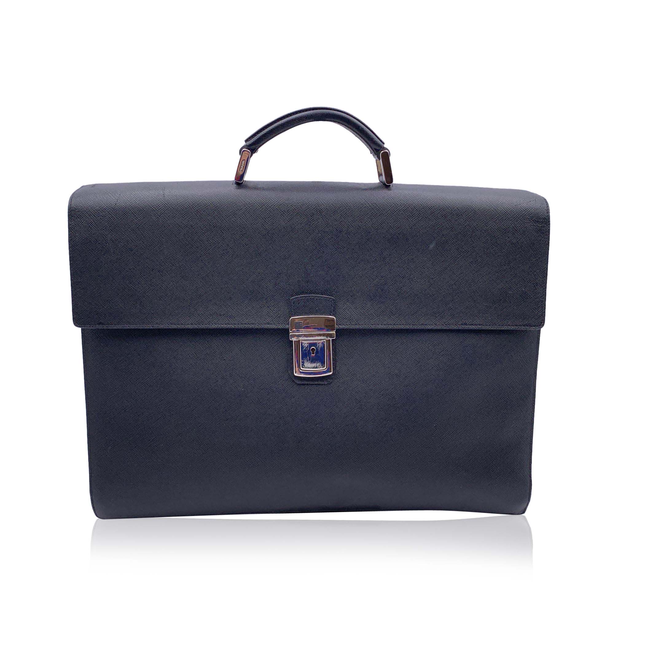 Prada Pre-owned Womens Leather Briefcase - Black material_Leather - One Size