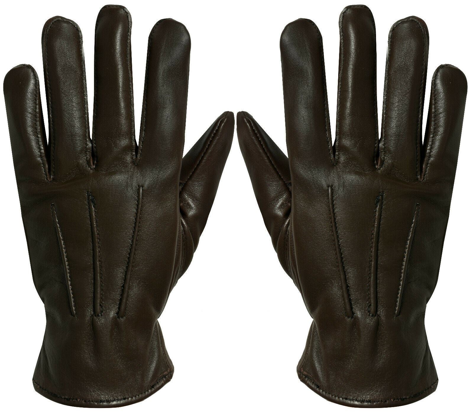 Infinity Leather MENS THERMAL GLOVES - Brown - Size Small