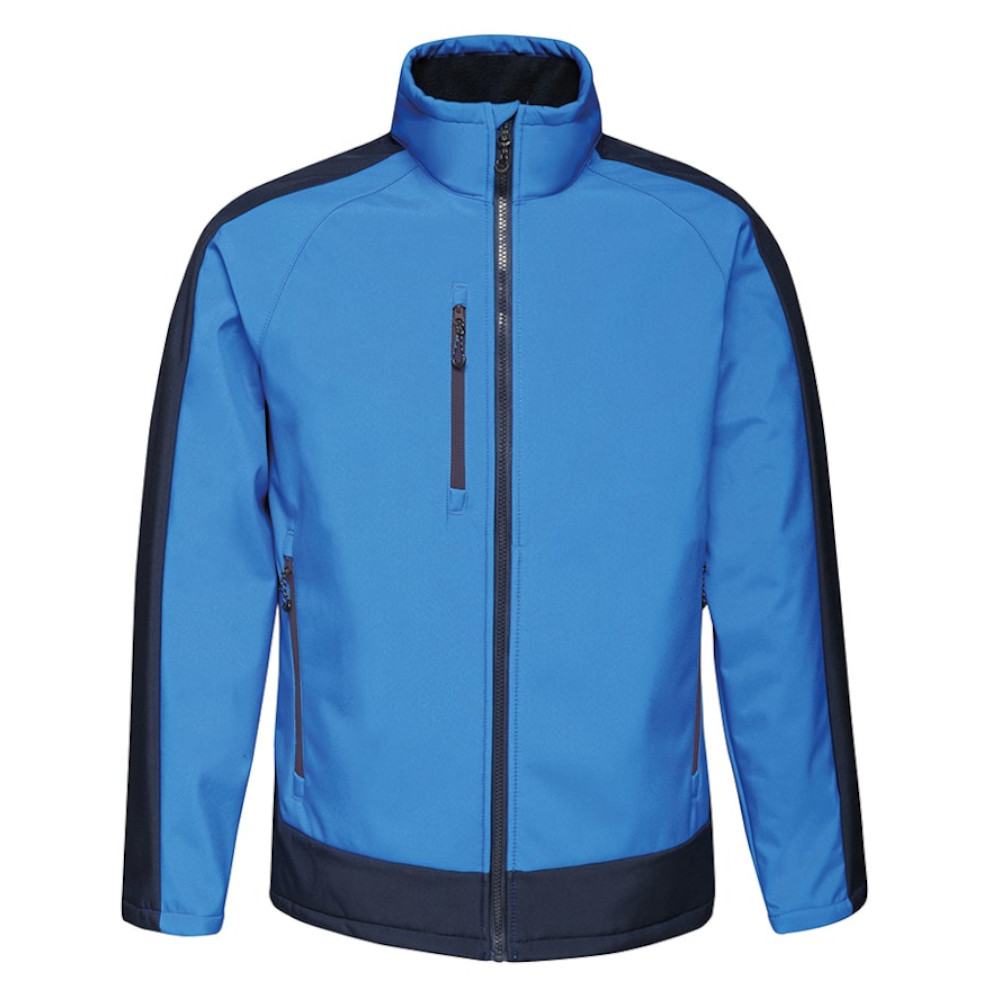 Regatta Mens Contrast Three Layer Printable Soft Shell Jacket (New Royal/Navy) - Size 2XL