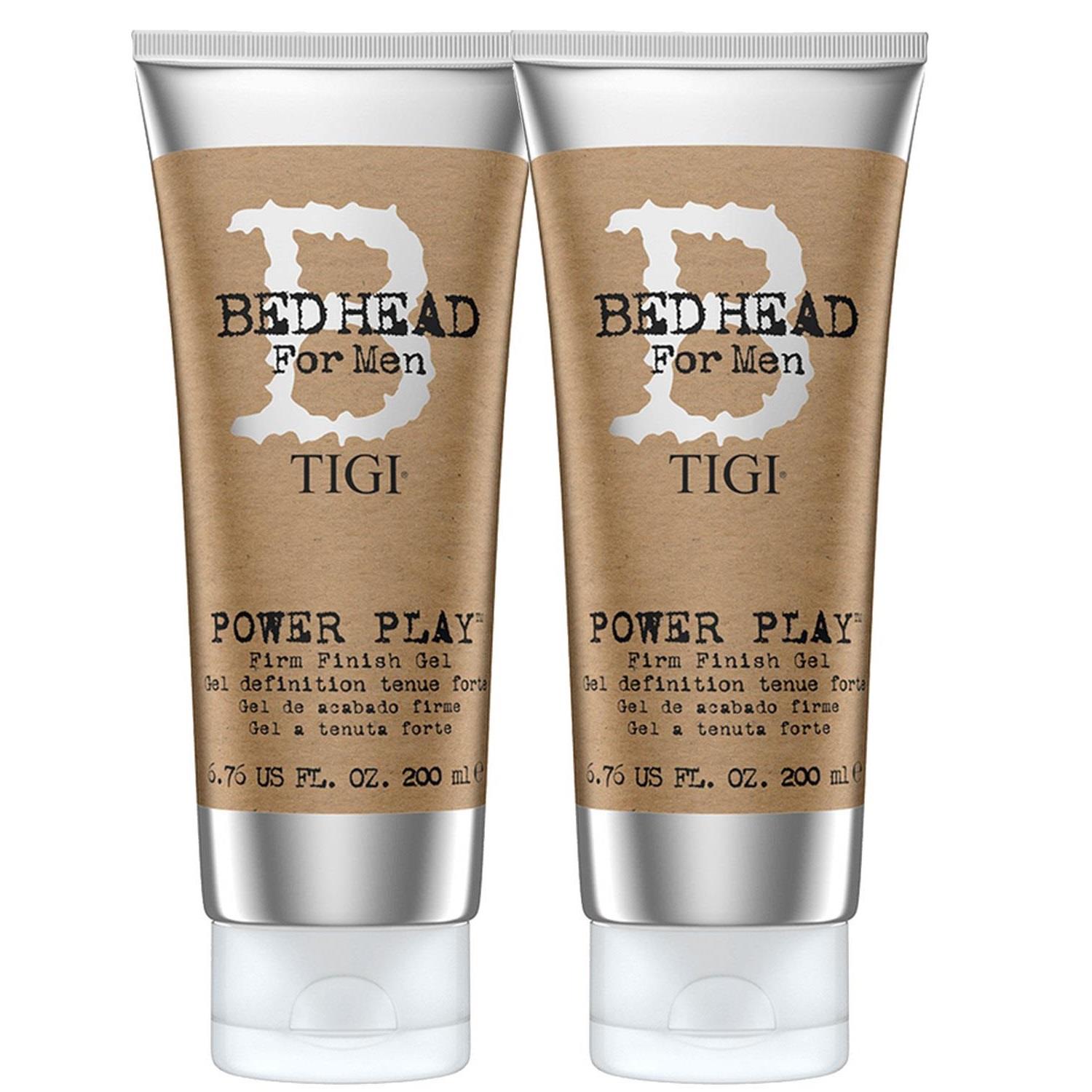 Tigi 2 Pack Bed Head for Men by Power Play Mens Hair Gel for Strong Hold 200ml - Green - One Size