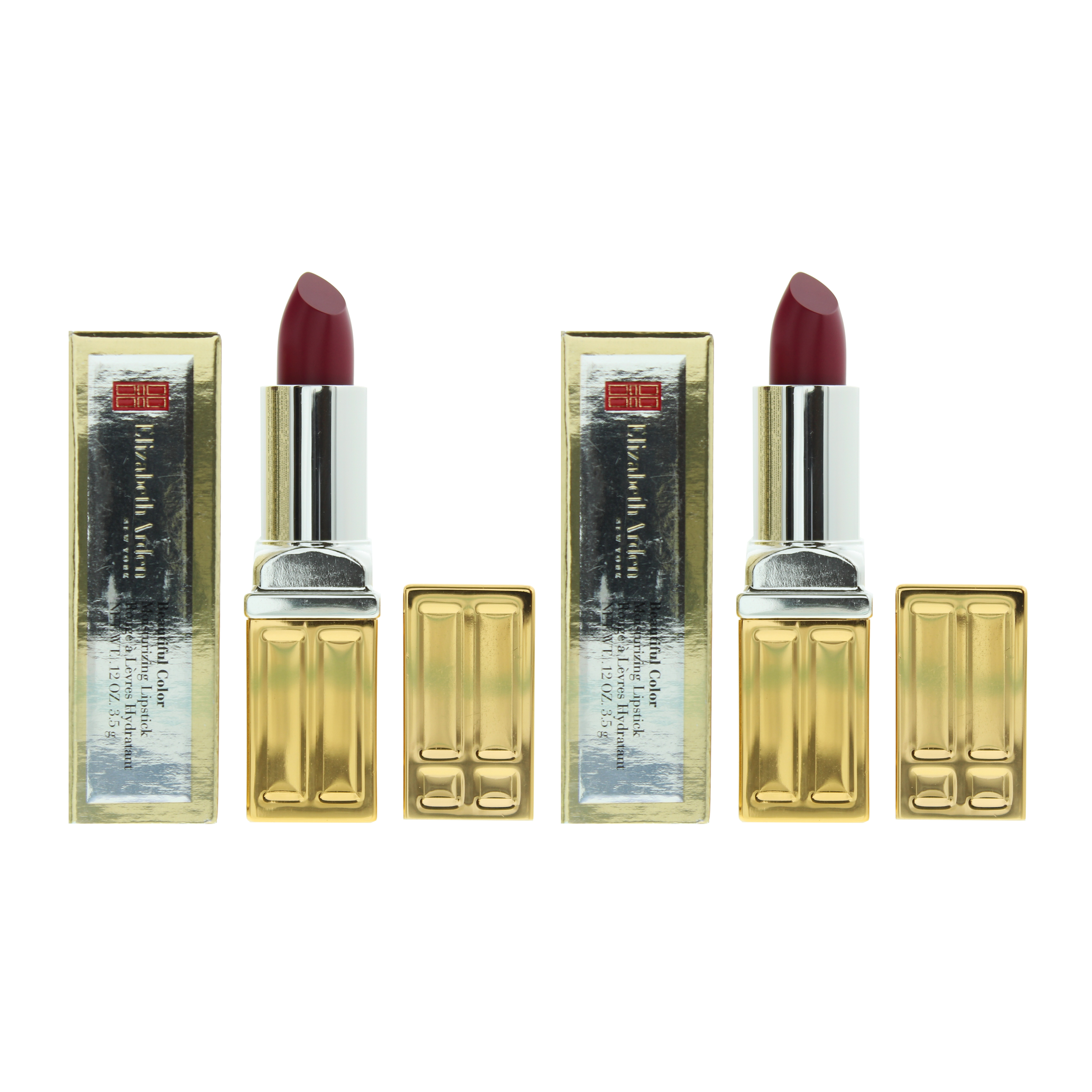 Elizabeth Arden Womens Beautiful Color Moisturising Lipstick 48 Raspberry Matte x 2 - NA - One Size