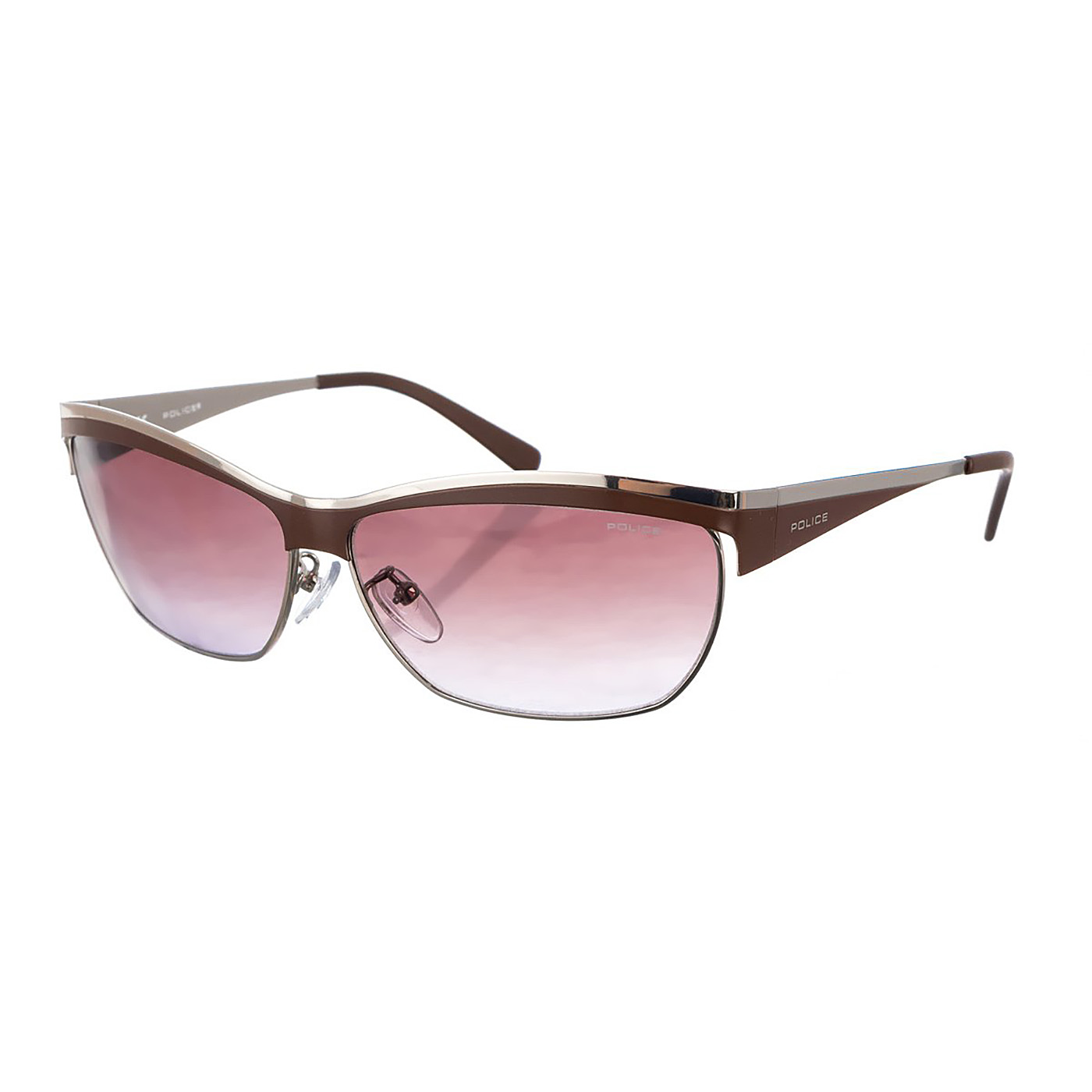 Police Womens Metal sunglasses with rectangular shape S8764 women - Rose - One Size