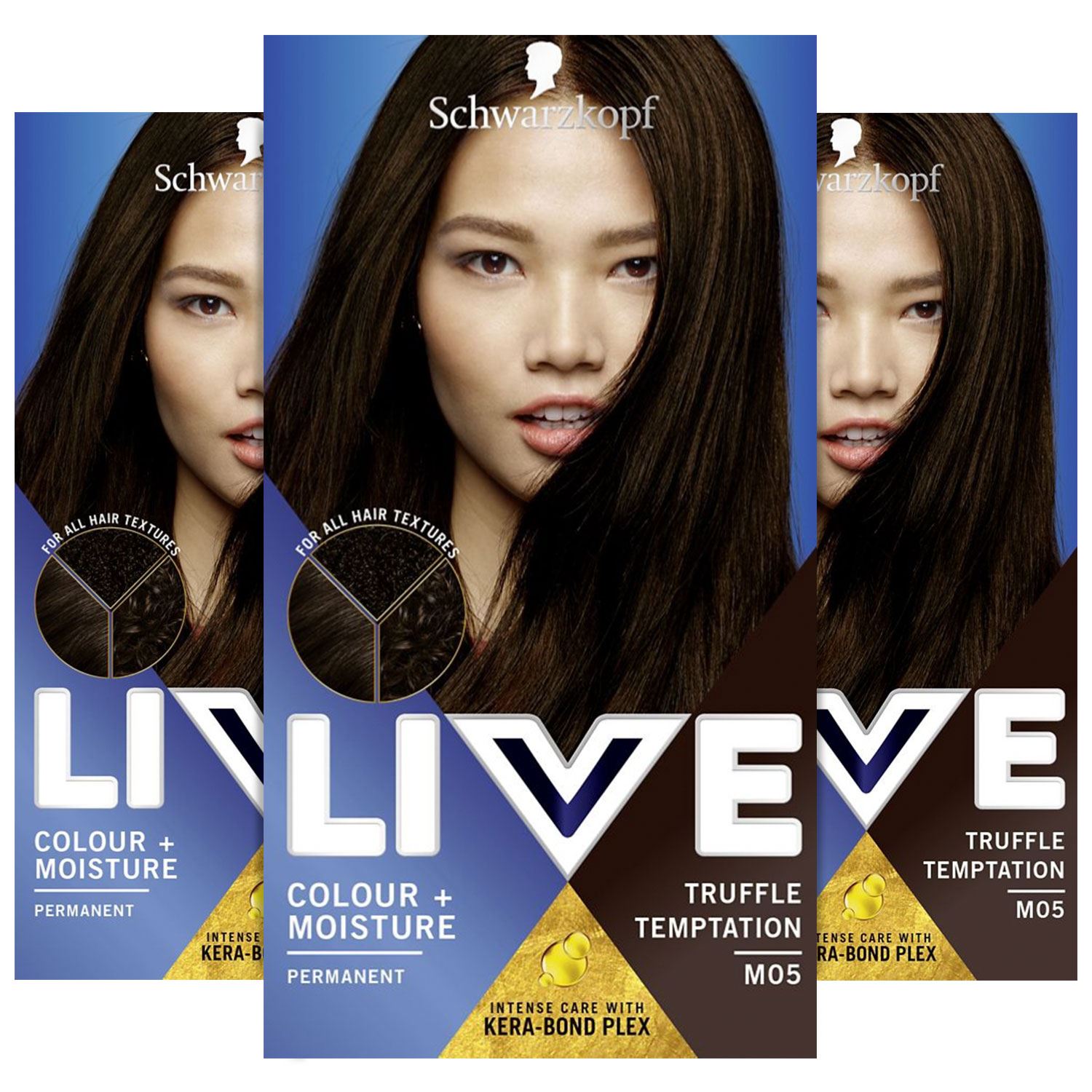 Schwarzkopf Womens 3x Live Colour+Moisture PermanentColour HairDye,M05TruffleTemptation - Cream - One Size