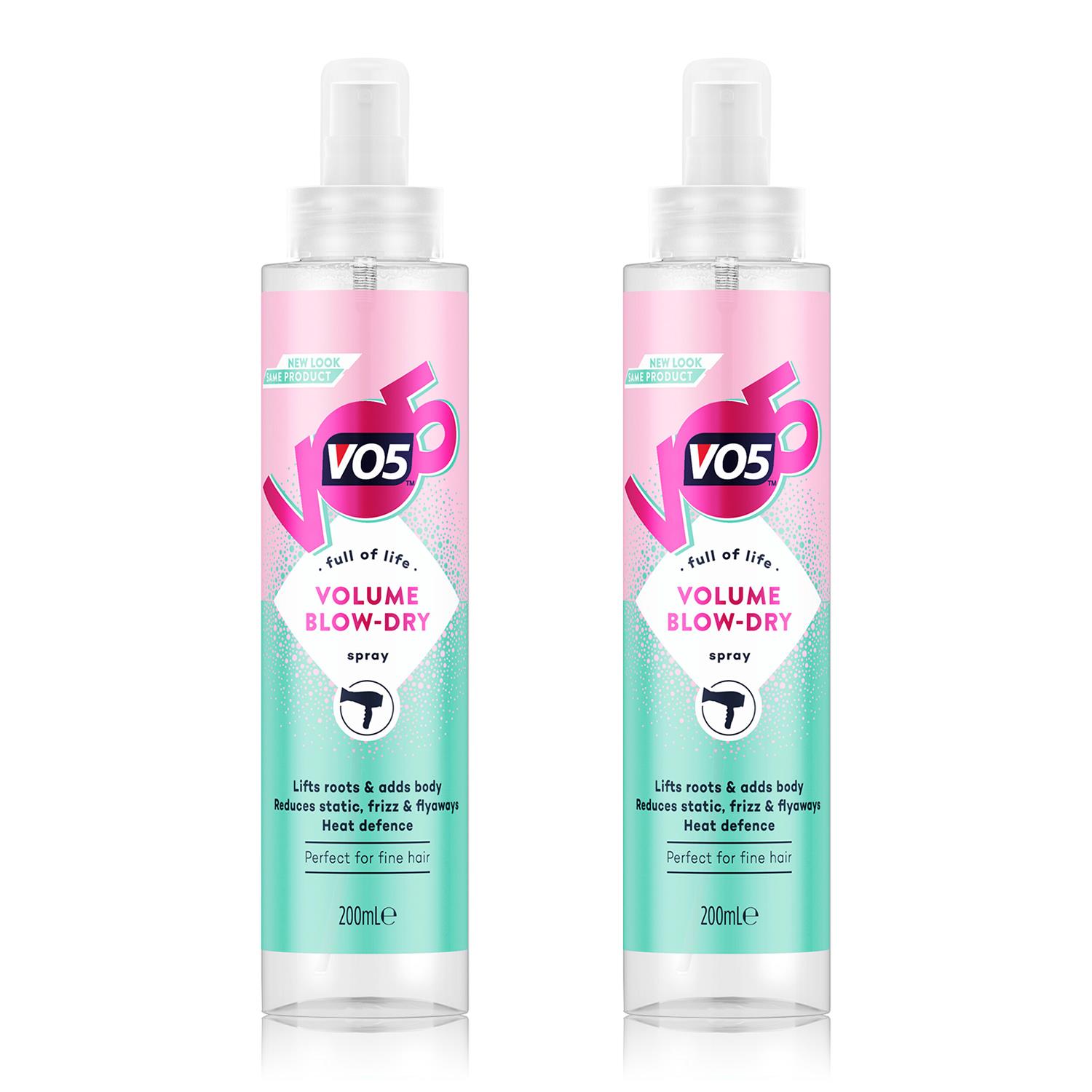 VO5 Womens Full of Life Volume Blow Dry Spray For Perfect Fine Hair, 2x 200ml - NA - One Size