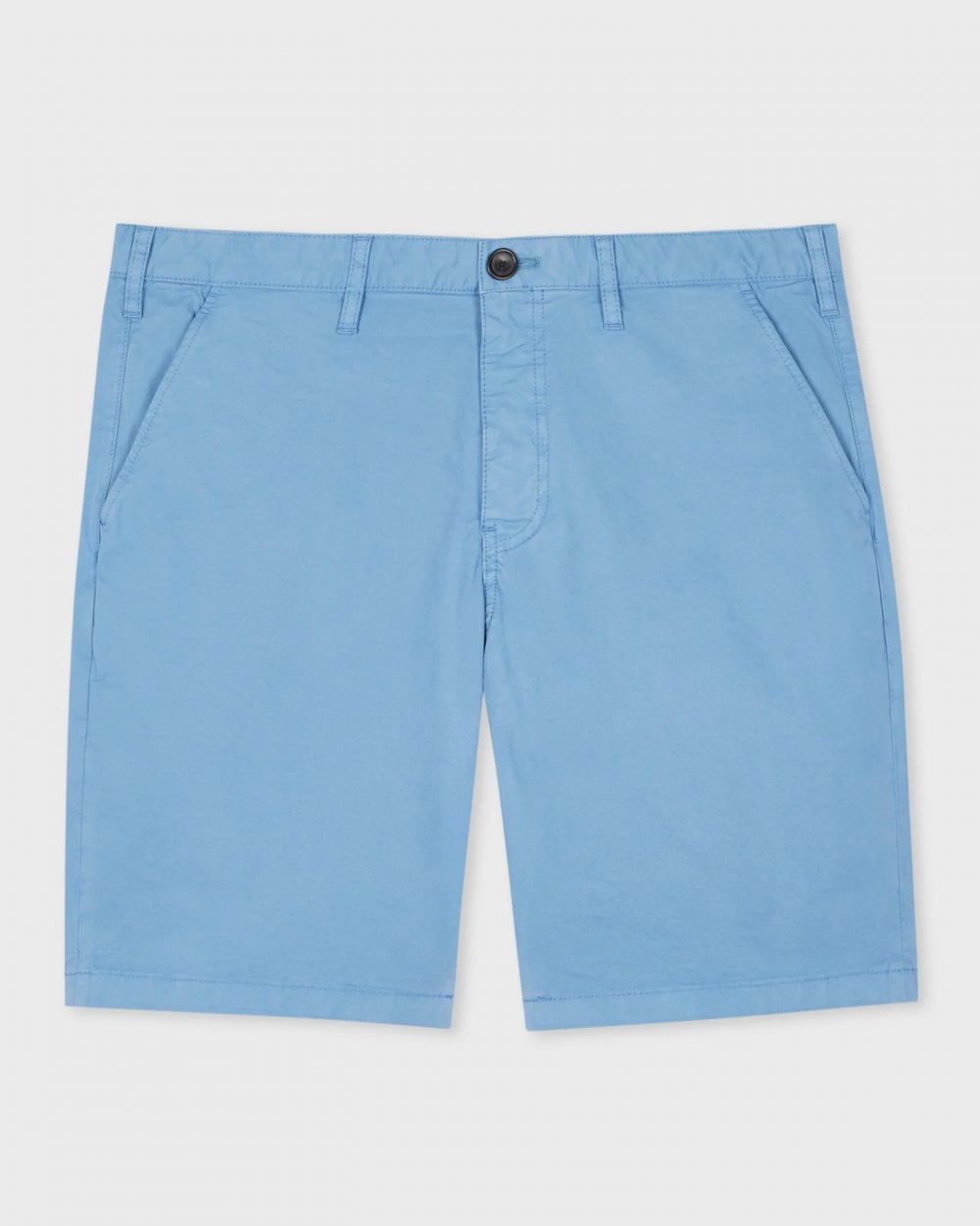 Paul Smith Mens Cotton-Twill Broad Stripe Zebra Logo Chino Shorts - Blue - Size 34 (Waist)