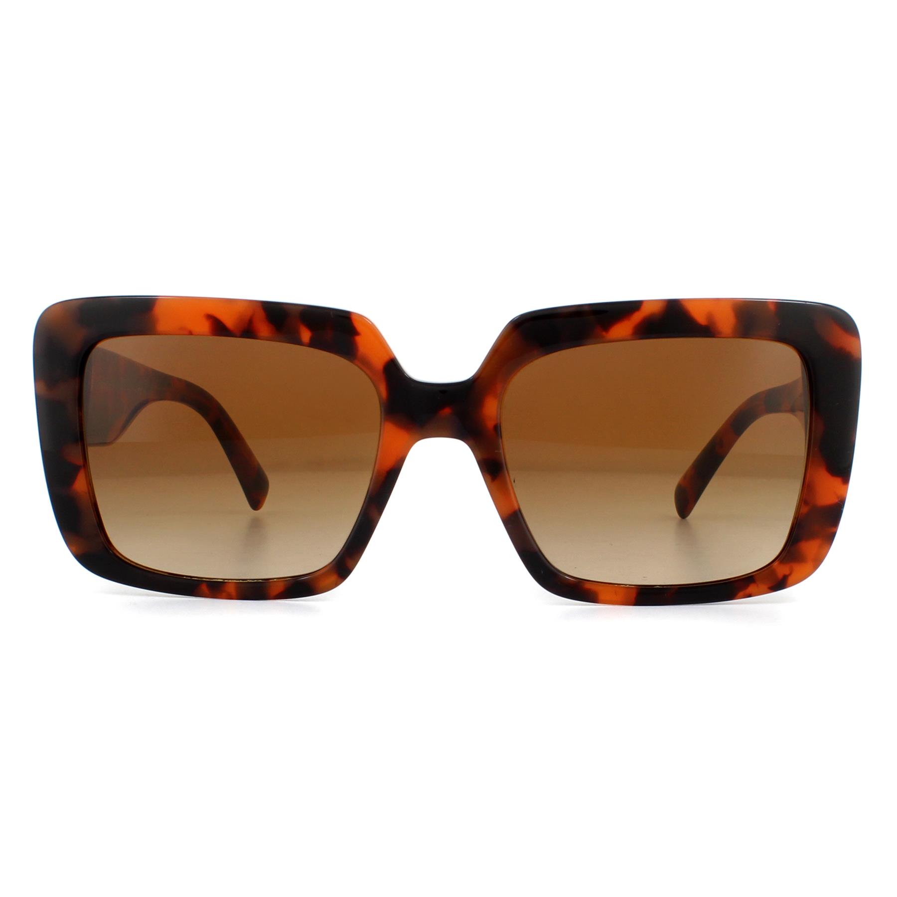 Versace Square Womens Havana Brown Gradient Sunglasses - One Size