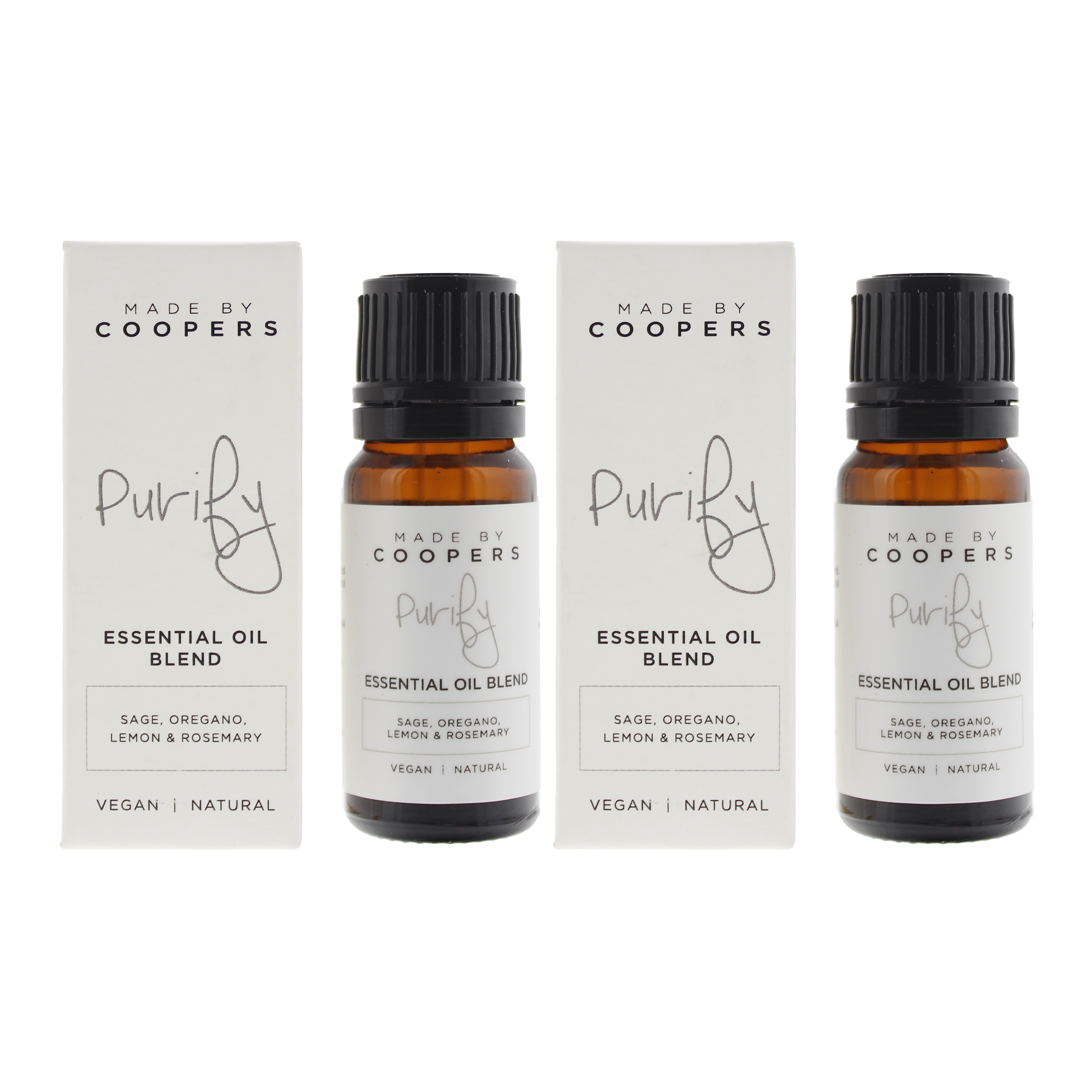 Made By Coopers Unisex Purify Essential Oil Blend for Diffuser 10ml x 2 - NA - One Size