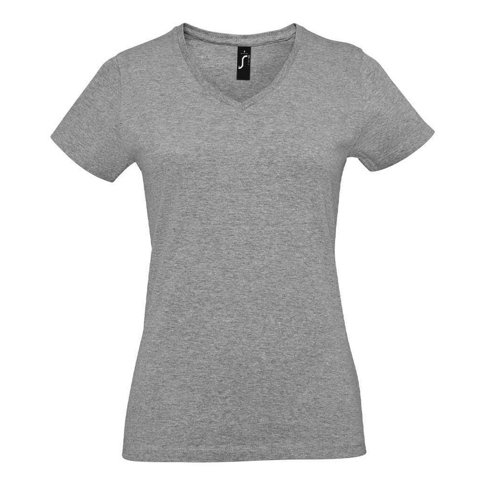 SOLS Womens/Ladies Imperial V Neck T-Shirt (Grey Marl) - Size X-Large