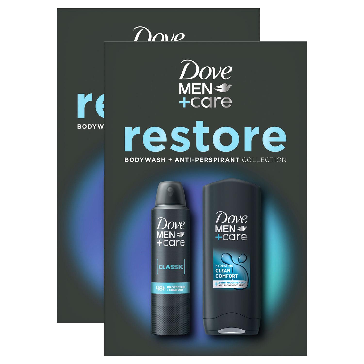 Dove Mens Restore Body wash & Antiperspirant Gift Set for Him,2pk - One Size