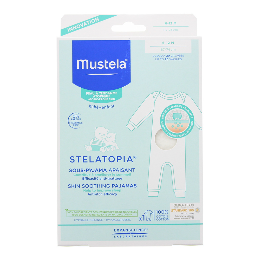 Mustela Unisex Stelatopia Pyjama 6-12 Months For Atopic Prone Skin - NA - One Size