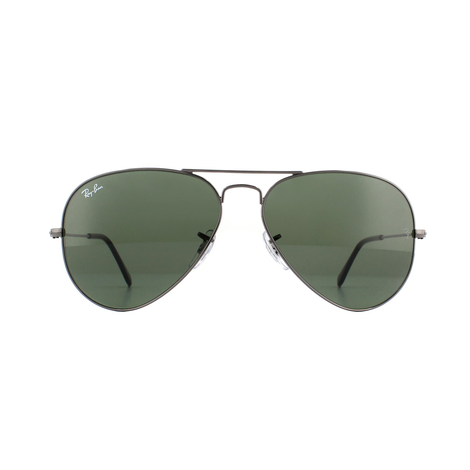 Ray-Ban Unisex Sunglasses Aviator 3025 W0879 Gunmetal Green - Grey - One Size