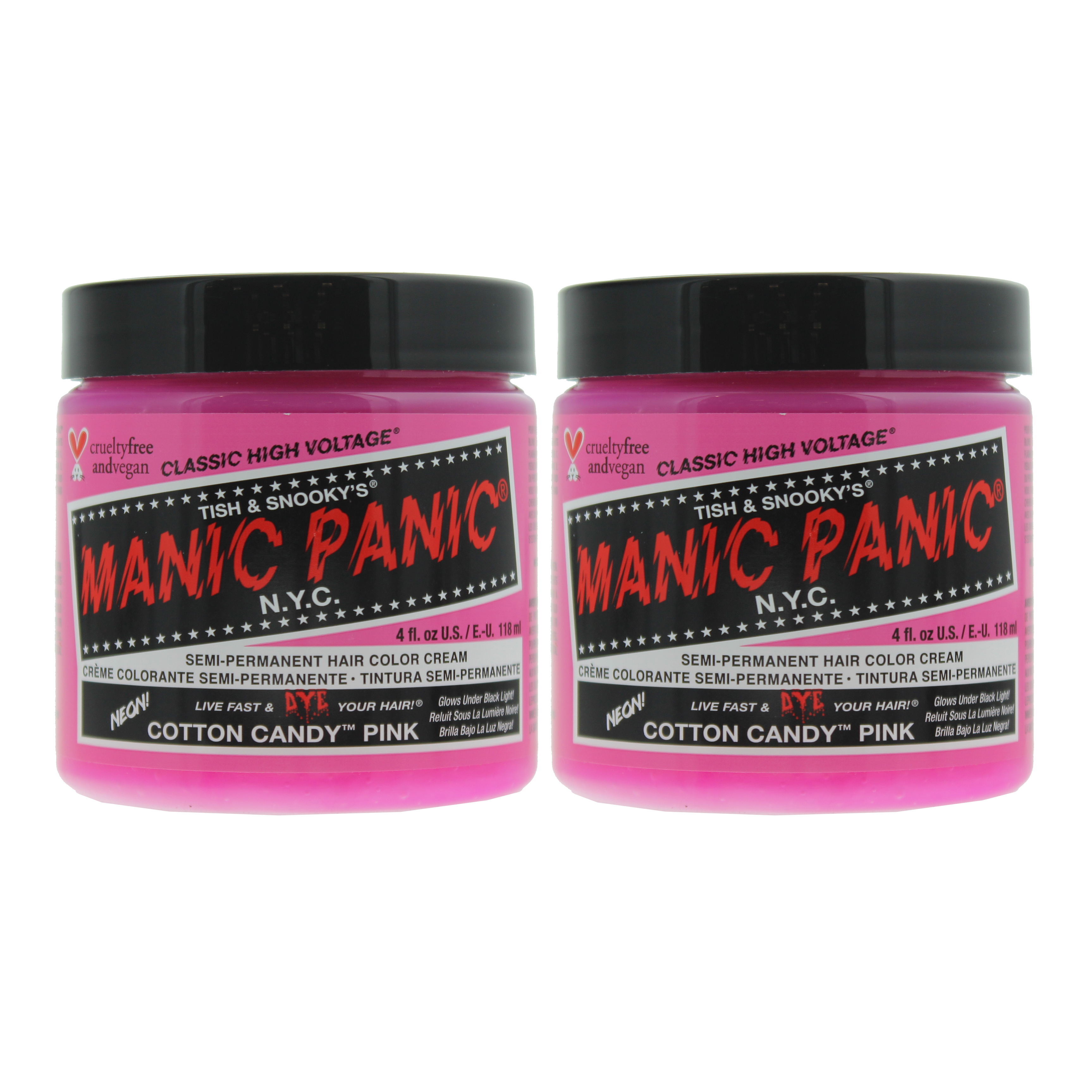 Manic Panic Unisex Classic High Voltage Cotton Candy Pink Semi-Permanent Hair Dye X 2 - One Size