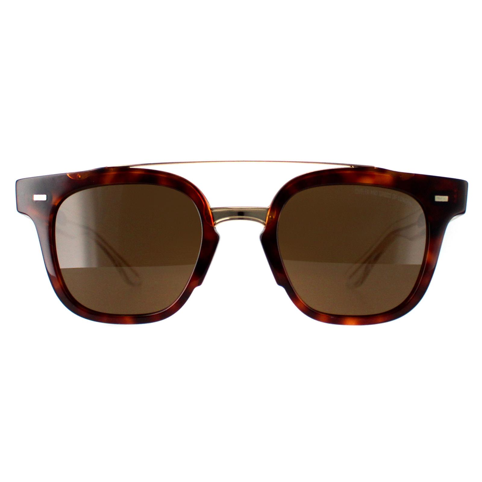 Cutler And Gross Round Mens Gold Tortoiseshell Brown 1297 - One Size