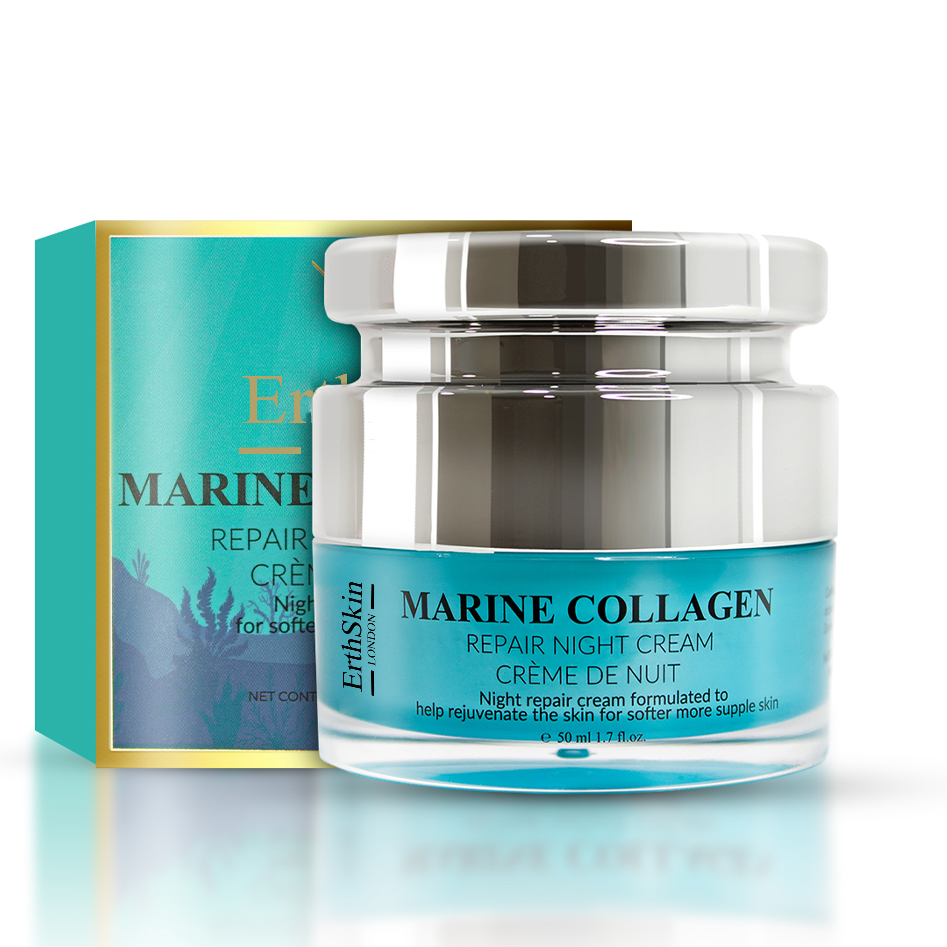 Erth Skin London Unisex Marine Collagen Night Cream 50ml - One Size