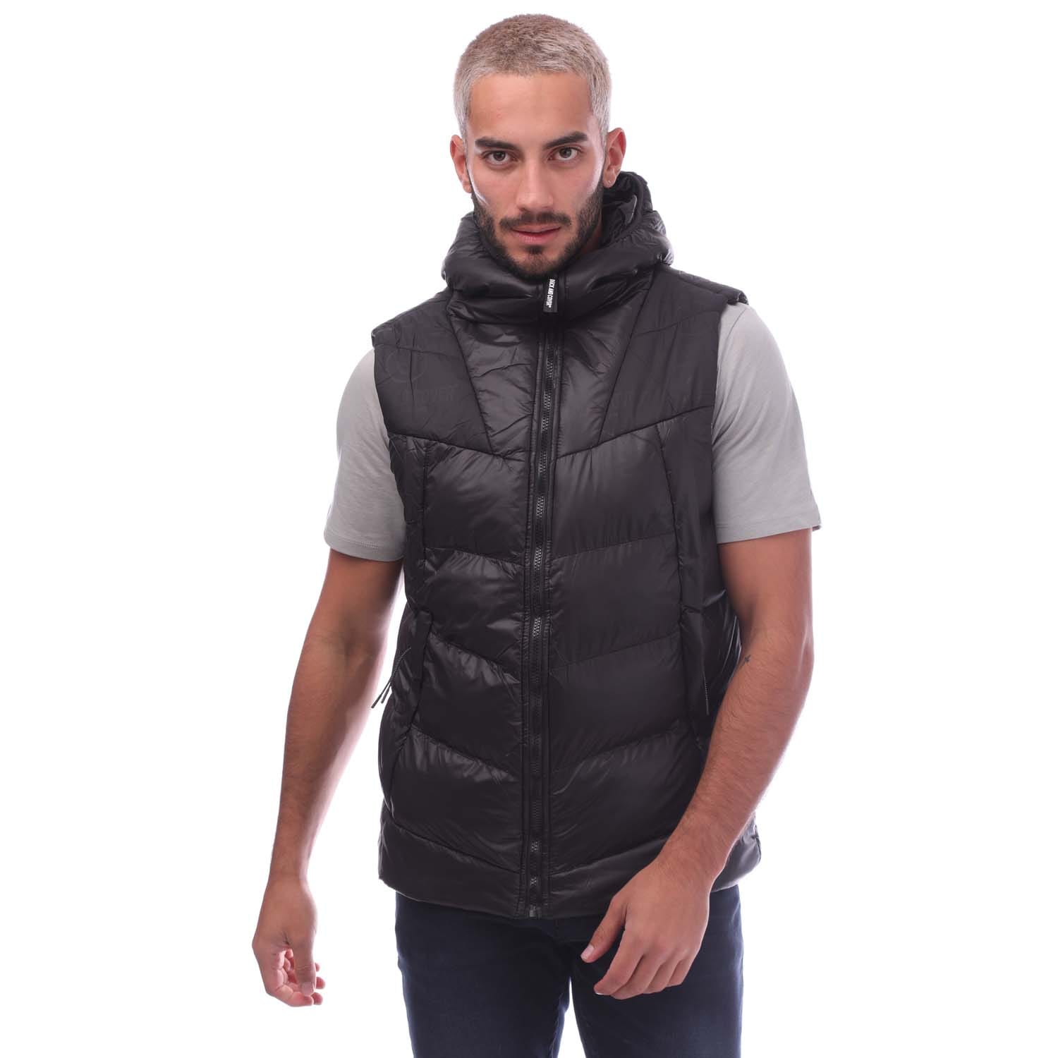 Duck and Cover Mens Raymax Padded Gilet in Black - Size 2XL