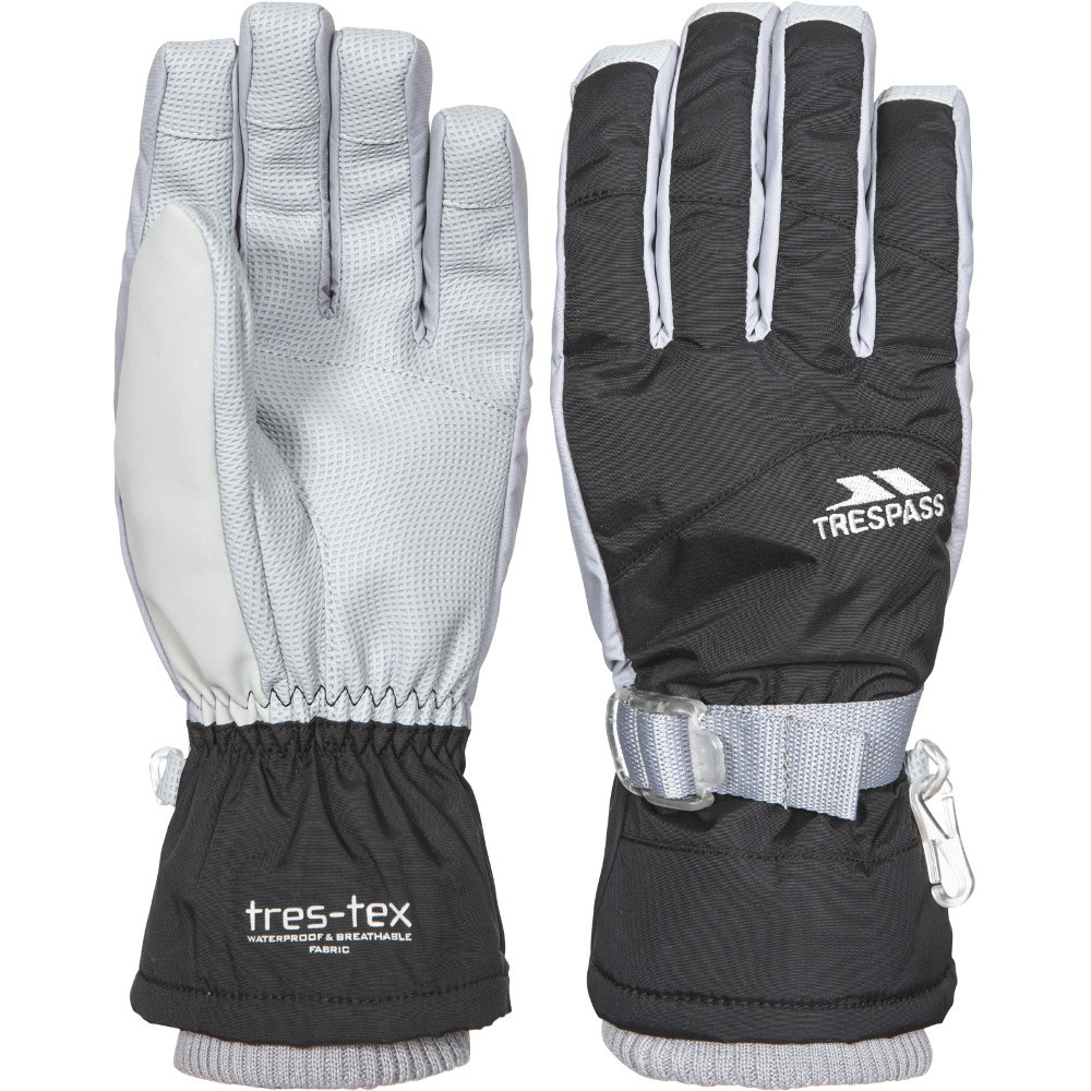 Trespass Womens/Ladies Vizza II Waterproof Breathable Padded Gloves - Black - Size Medium