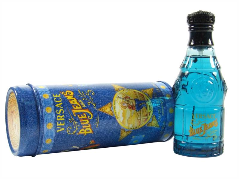 Versace Mens Blue Jeans Eau de Toilette 75ml Spray For Him - One Size