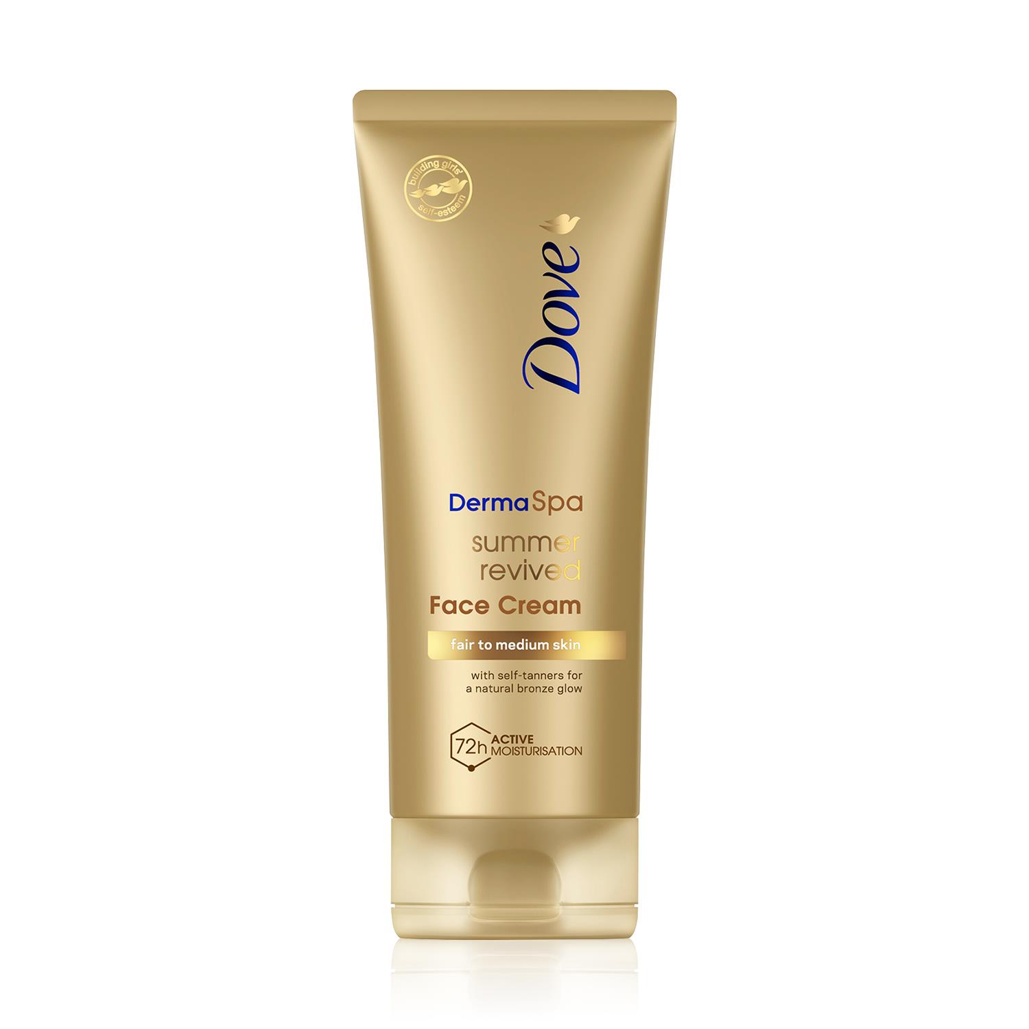 Dove Derma Spa Face Cream Summer Revived Self Tan for Fair to Medium Skin, 75ml - One Size