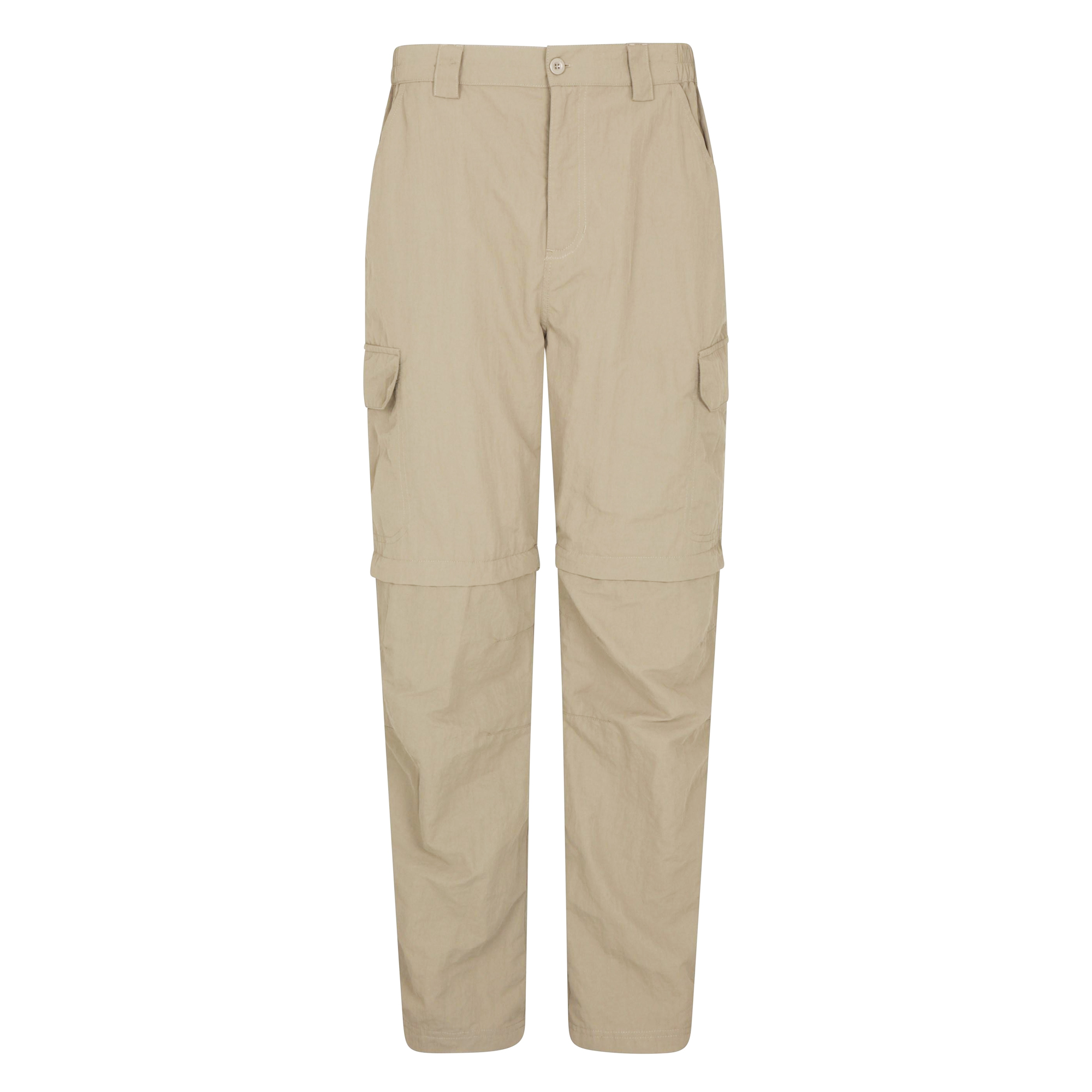 Mountain Warehouse Mens Trek II Convertible Hiking Trousers (Beige) - Size 44 Short