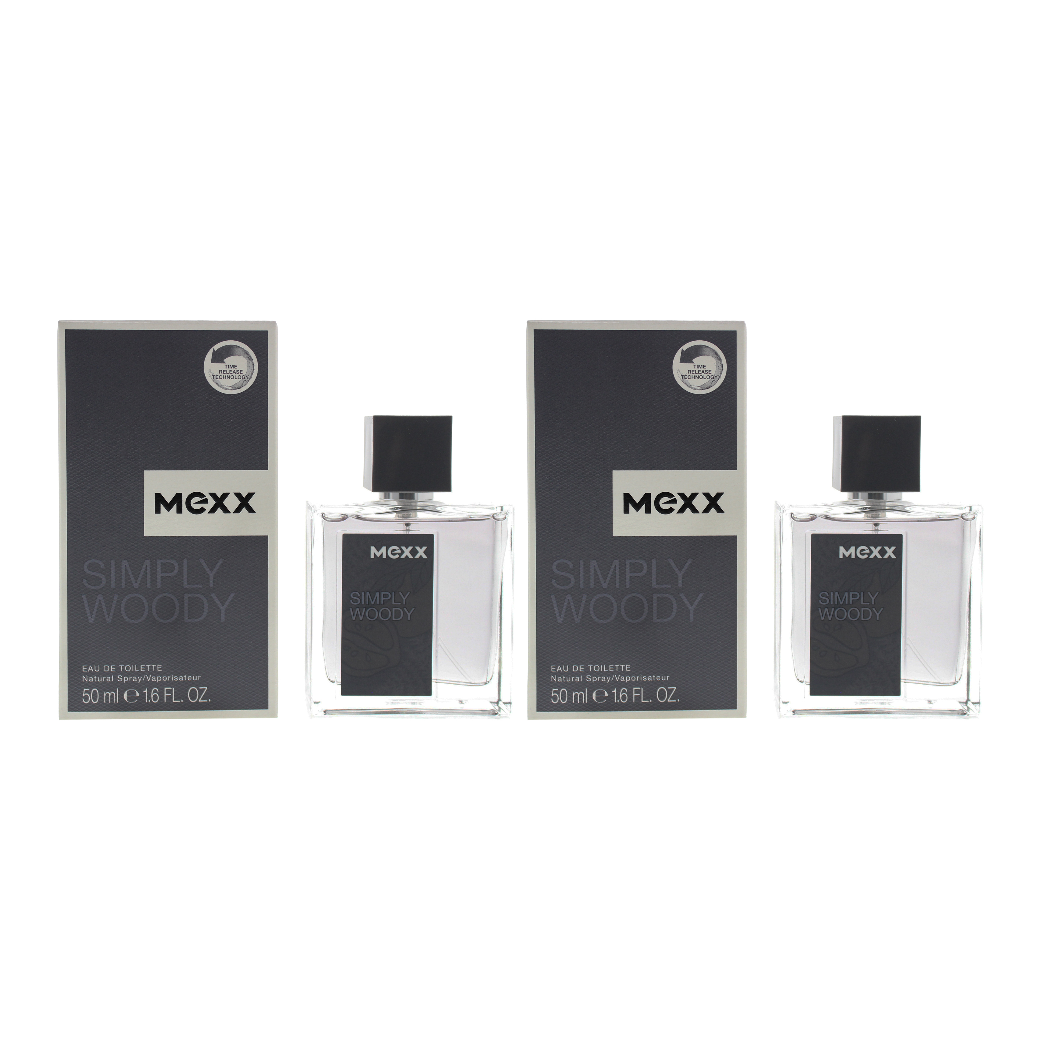 Mexx Mens Simply Woody Eau De Toilette 50ml x 2 - NA - One Size