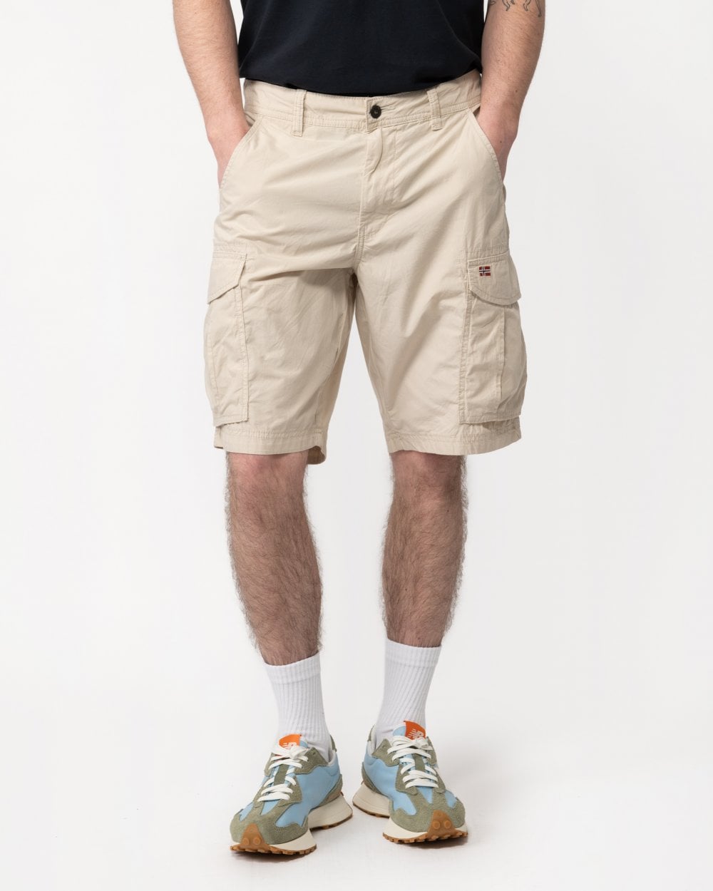 Napapijri Noto 2.0 Mens Bermuda Shorts - Cream - Size 32 inches