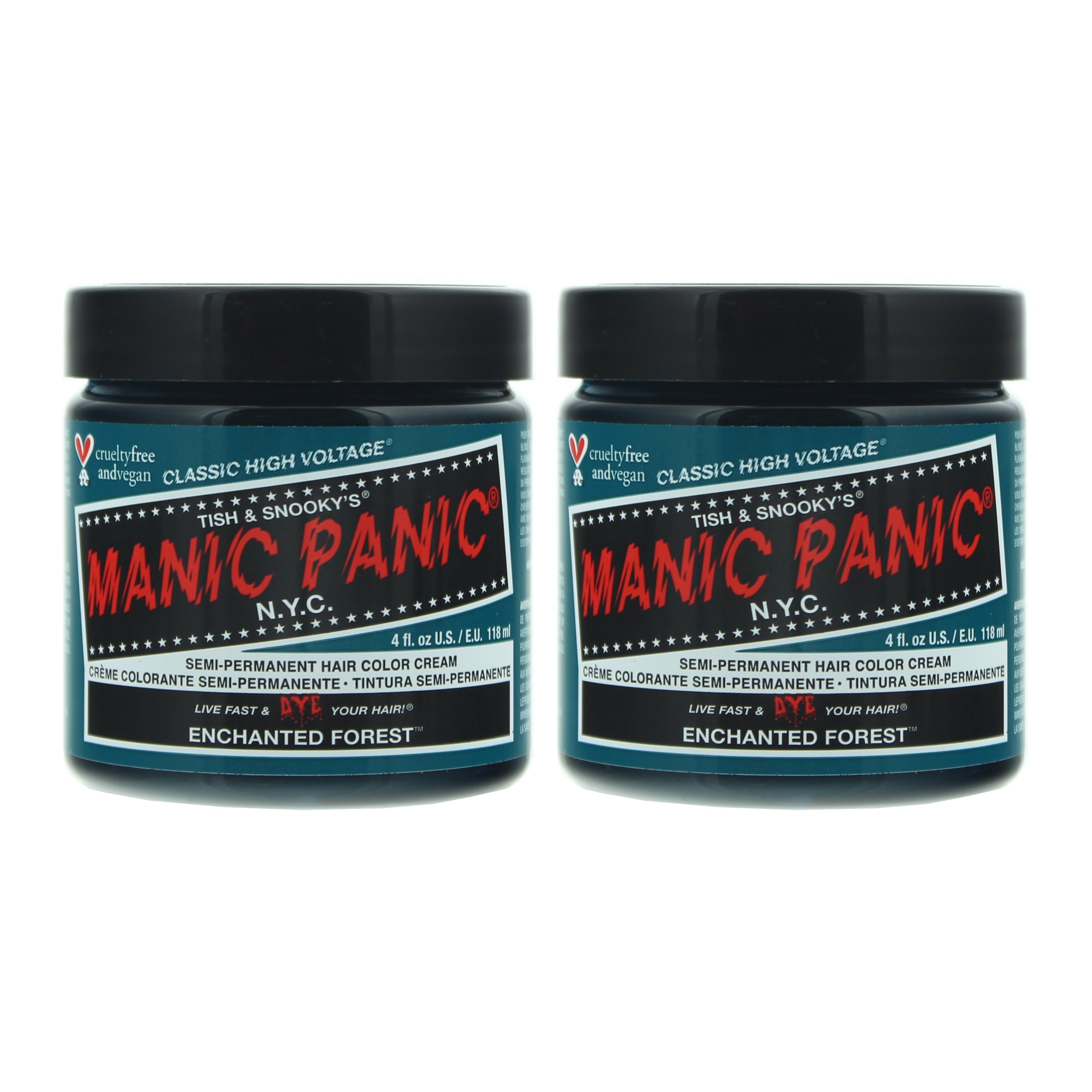 Manic Panic Unisex High Voltage Semi Permanent Hair Color Cream Enchanted Forest X 2 - One Size