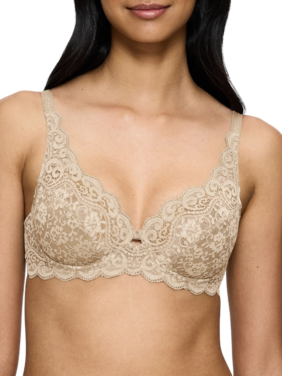 Triumph Womens Amourette W High Apex Bra - Beige - Size 42B