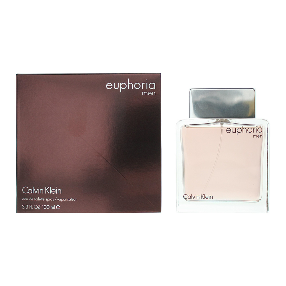 Calvin Klein Mens Euphoria Eau de Toilette 100ml Spray For Him - Black - One Size