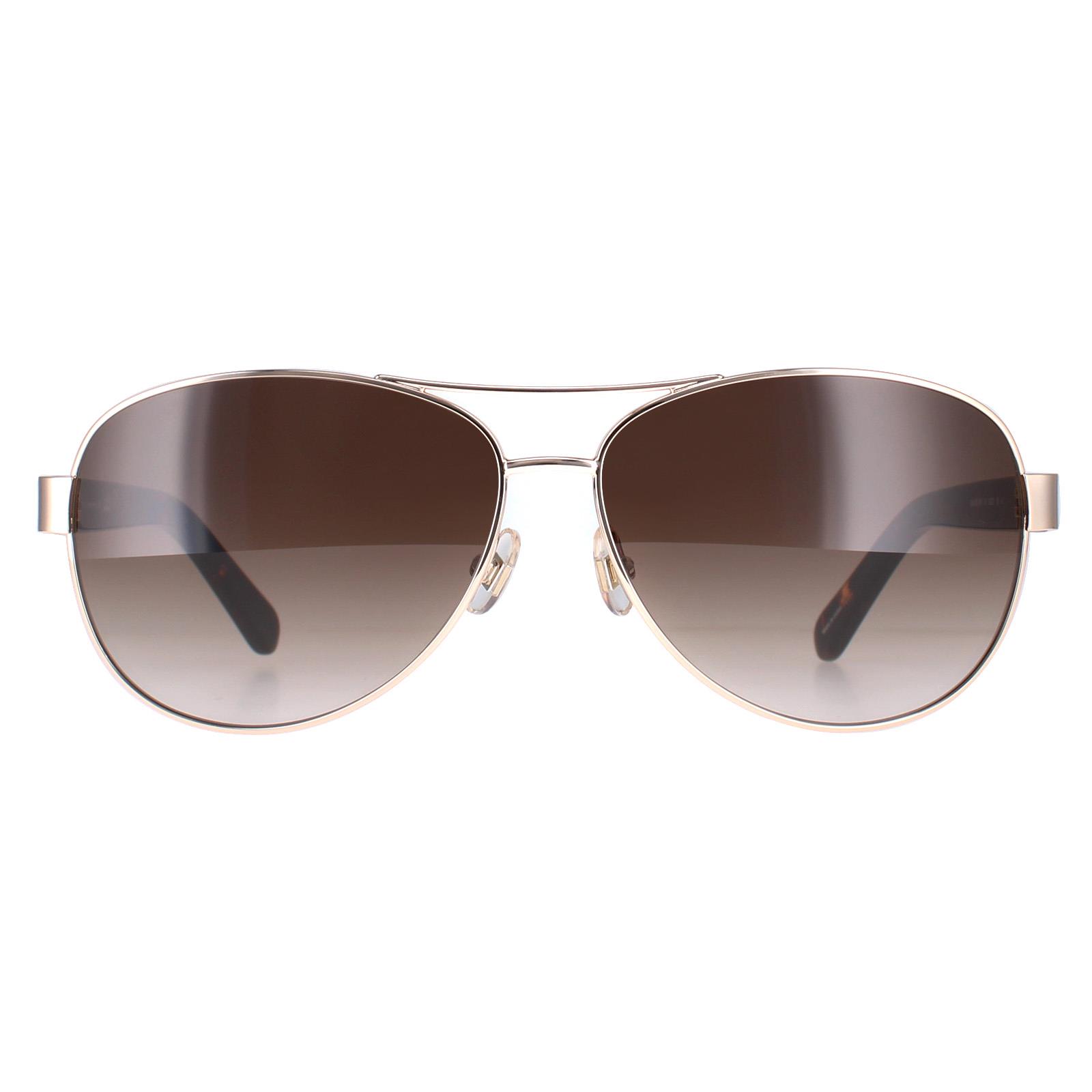 Kate Spade Aviator Womens Gold Havana Brown Gradient Dalia 2/S Metal - One Size