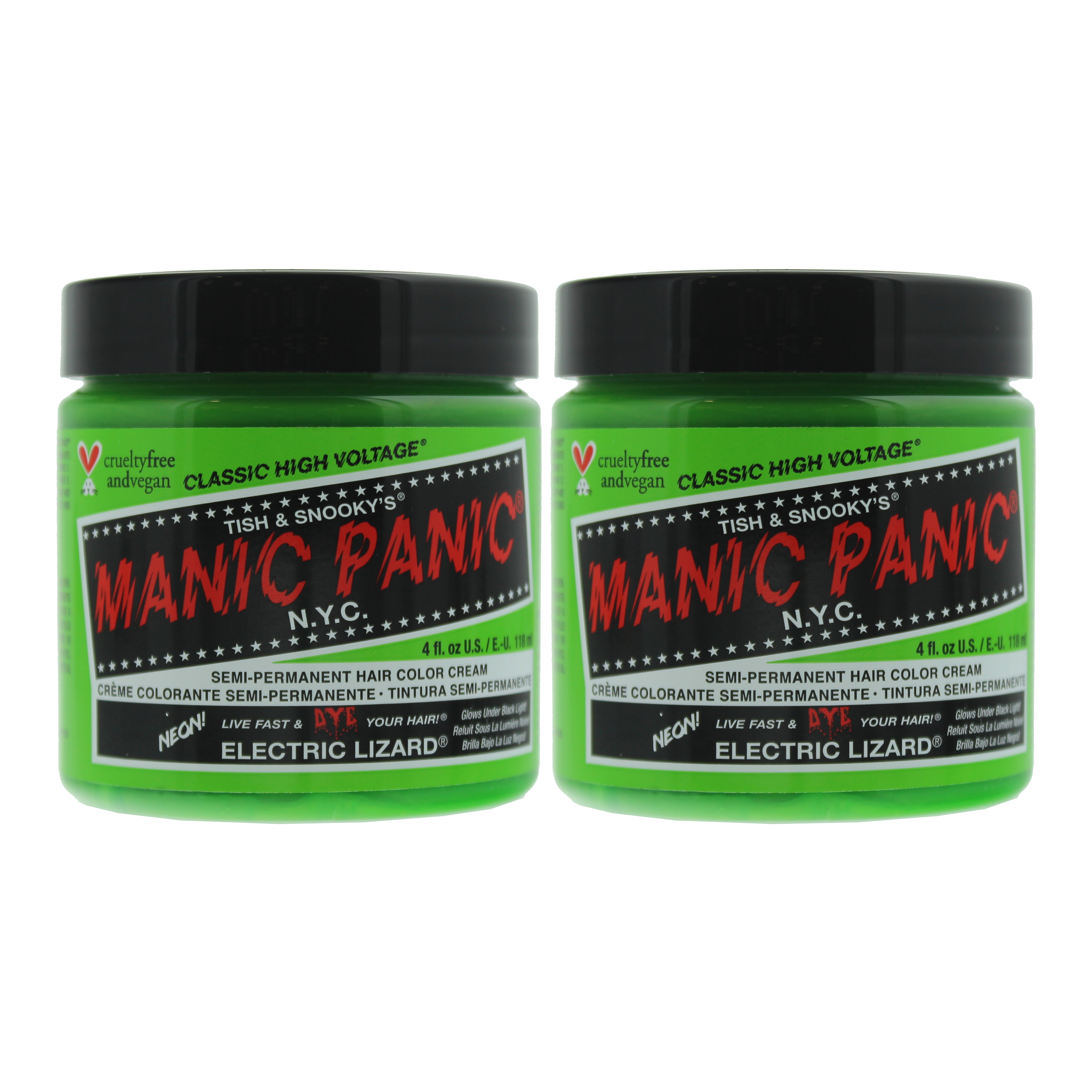 Manic Panic Unisex High Voltage Semi Permanent Hair Color Cream Electric Lizard X 2 - One Size