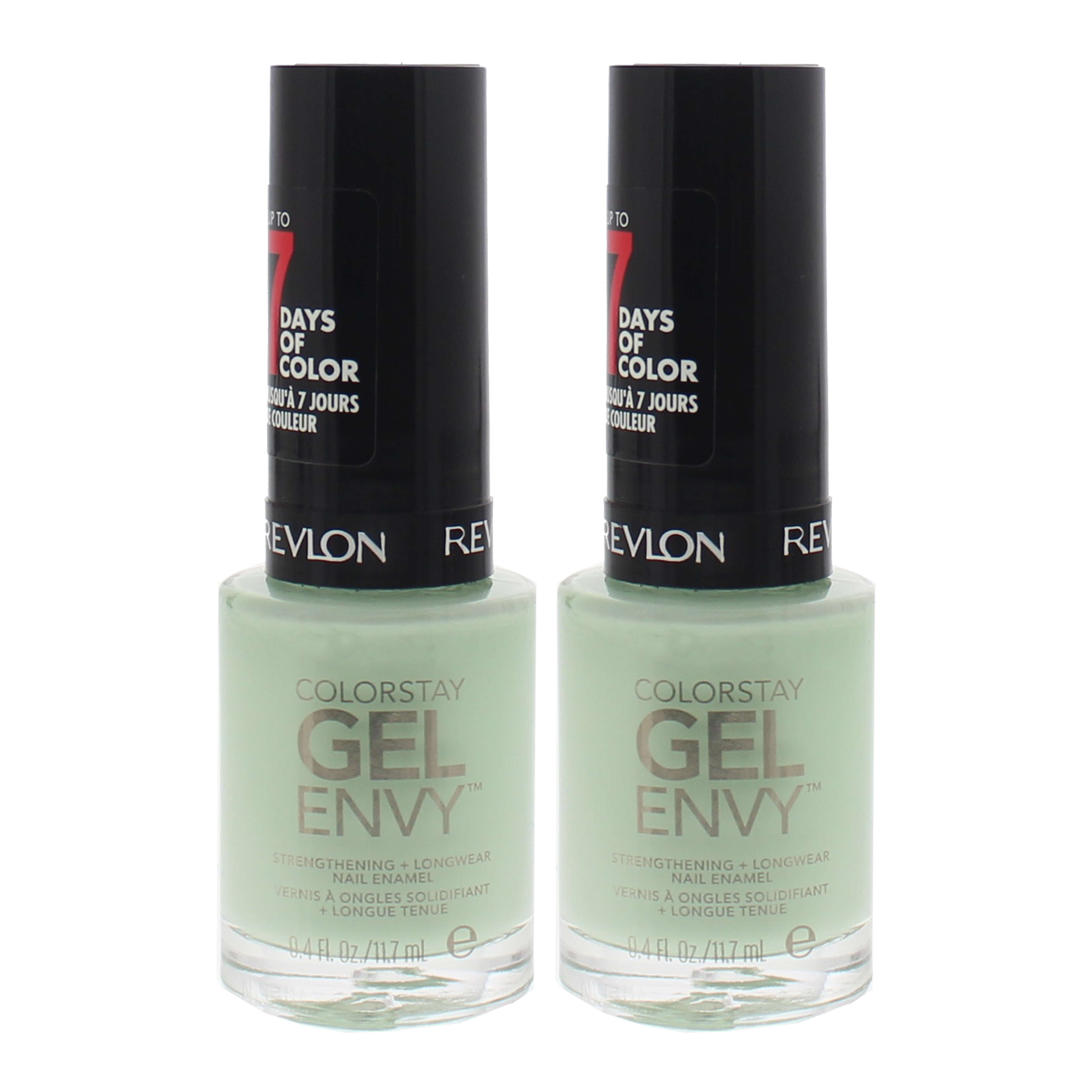 Revlon Womens Colorstay Gel Envy 225 Cha-Ching Nail Polish 11.7ml Green x 2 - One Size